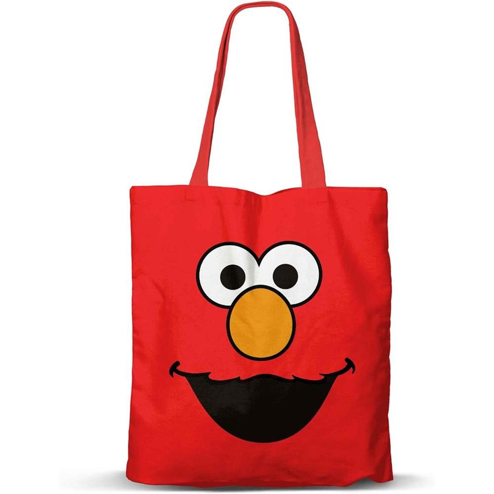 Karactermania Shopper Elmo Einkaufstasche im Face Design Rot, FAN Shopping Einkaufstasche