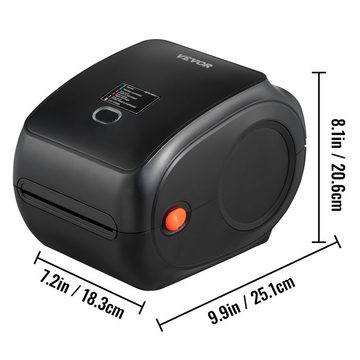 VEVOR VEVOR Etikettendrucker 300DPI pro Stunde Drucker Bluetooth/USB Etikettendrucker