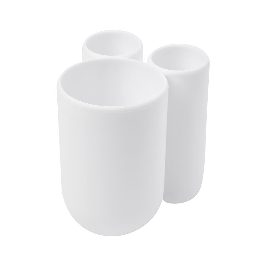 Umbra Zahnputzbecher Touch, Zahnbürstenhalter Make-Up-Becher Accessoires Weiss
