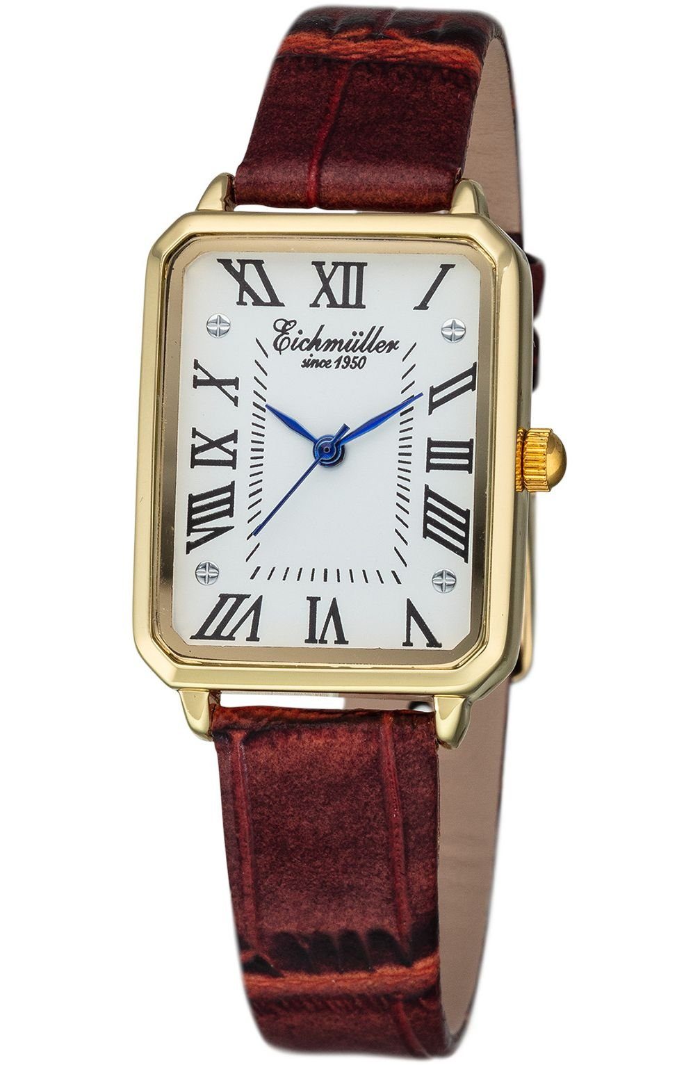 Eichmüller Quarzuhr Klassische Damenuhr RE1080, Quarz, goldfarben, braunes günstig online kaufen
