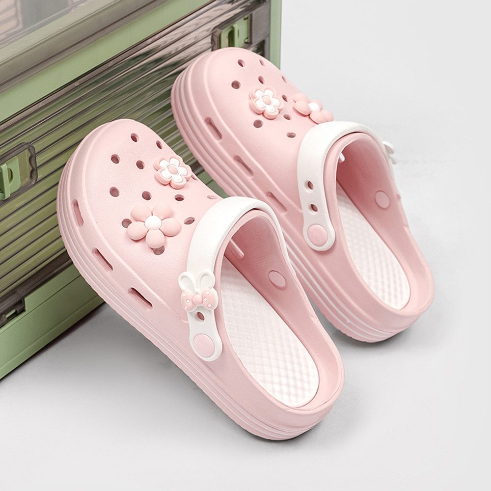 HUSK'SWARE Clog (Damen Blumen Clogs Sommer Freizeit) Leichte, atmungsaktive Clogs Rutschfeste Sandalen aus EVA-Material
