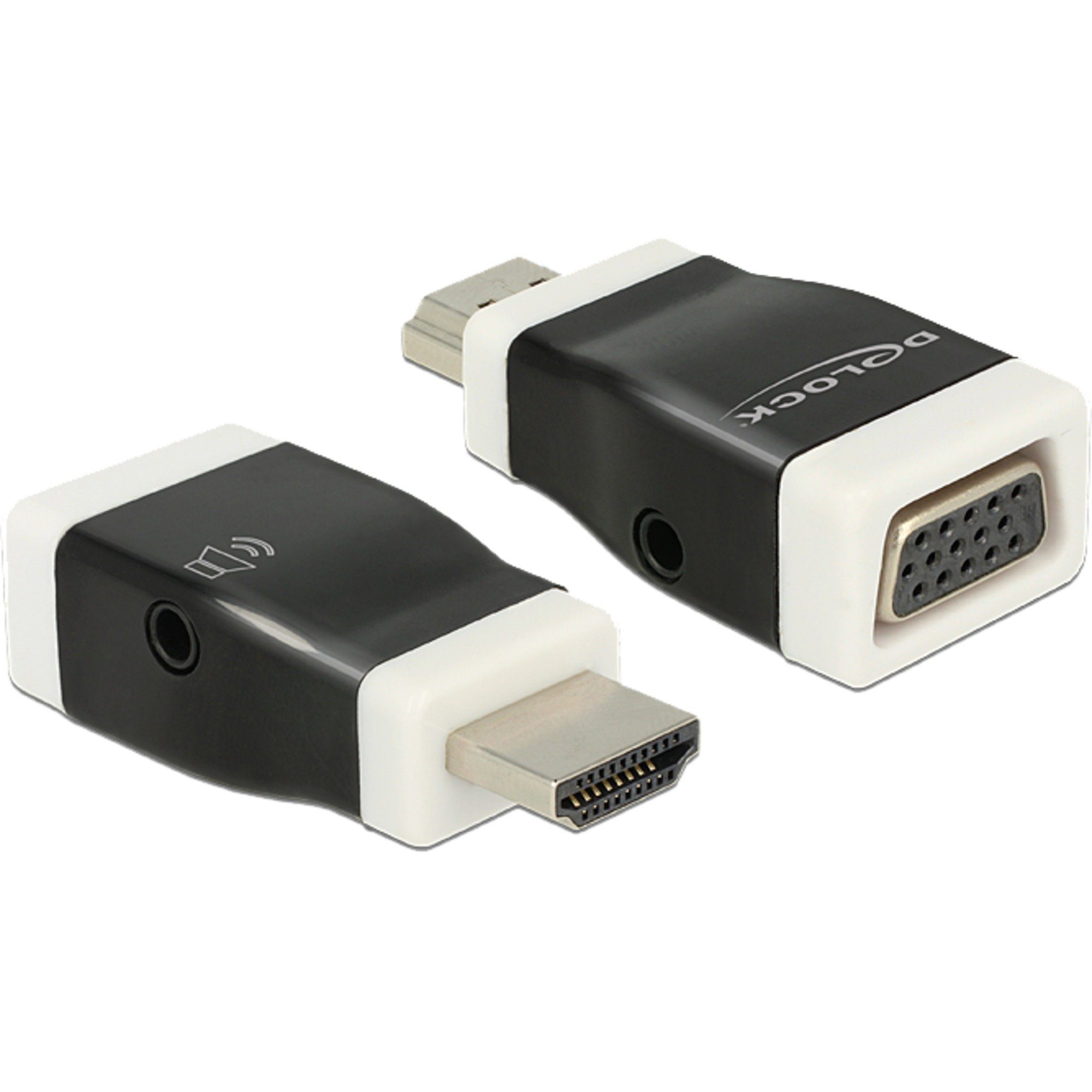 DeLOCK Stecker Audio- HDMI-A Adapter Video-Adapter Buchse > & Delock VGA