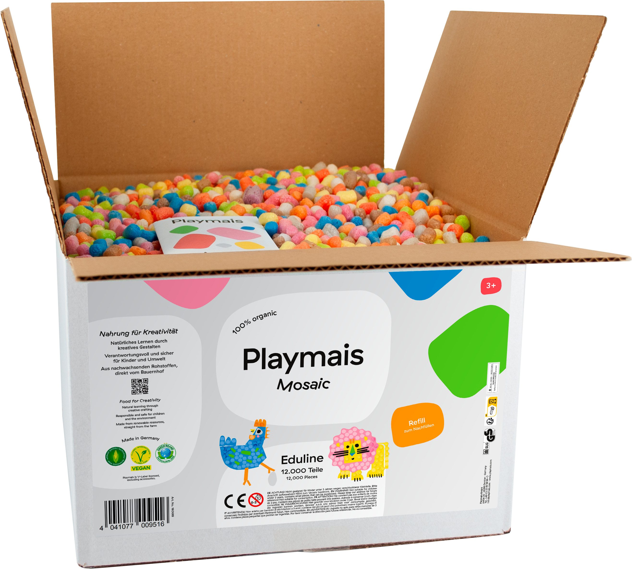 PlayMais Kreativset PlayMais Eduline Mosaic 12000 Refill, (12000-tlg), 12000 Teile
