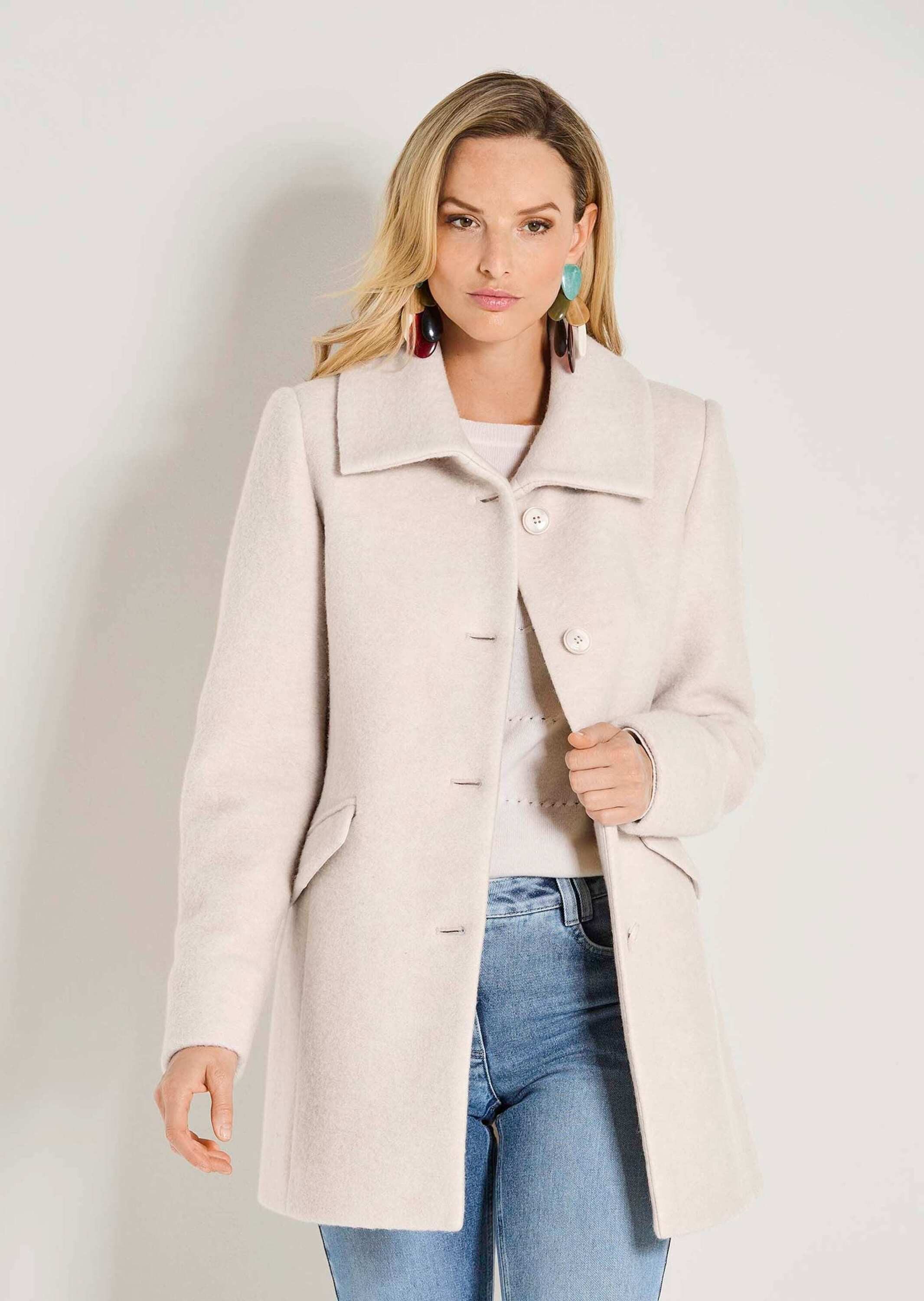 MADELEINE Kurzmantel Eleganter Damenmantel aus Wolle Kurzer Mantel, großer günstig online kaufen