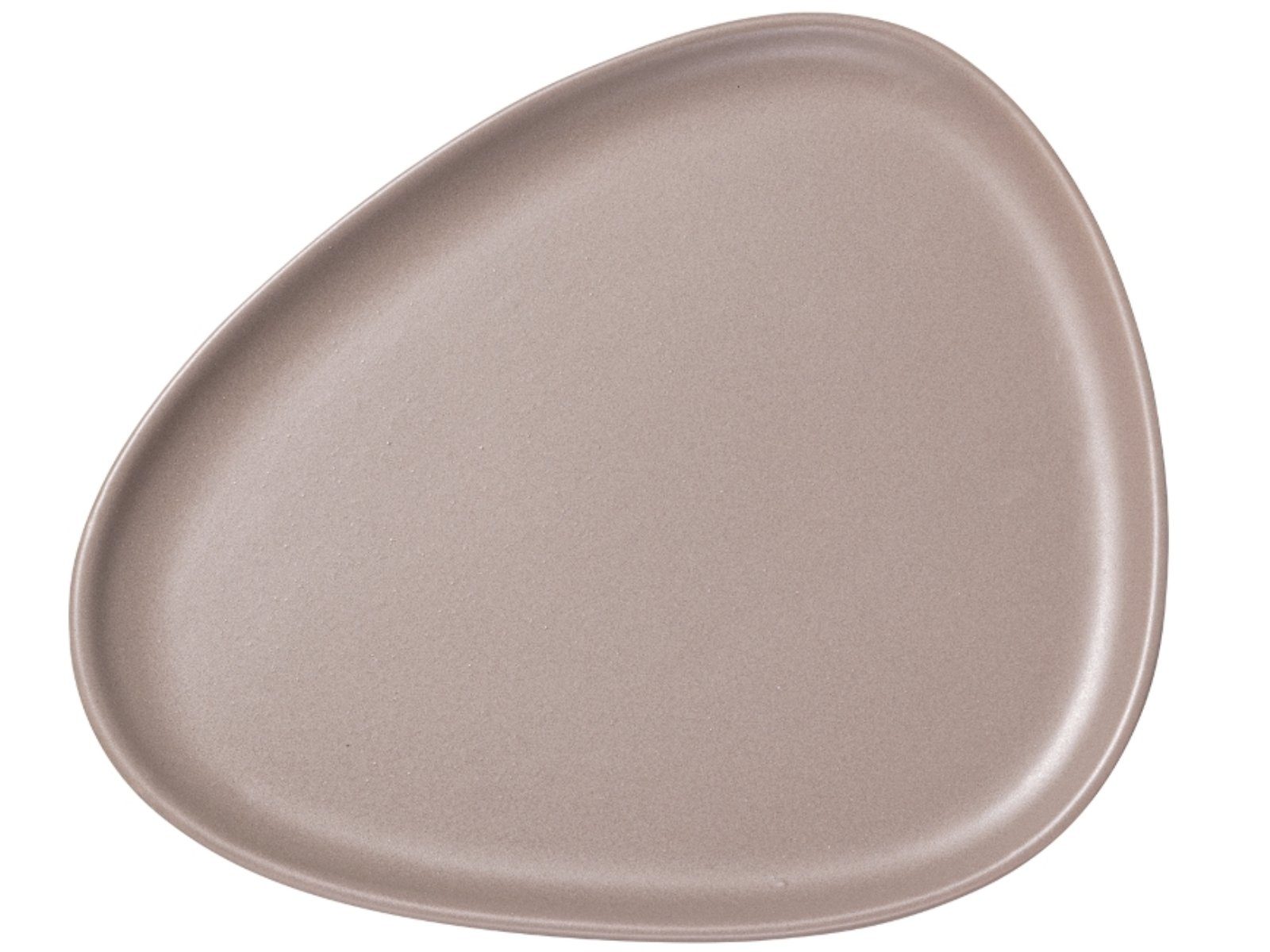 LIND DNA Speiseteller Curve Stoneware Speiseteller warm grey, Stoneware Dinner Plate 1Pc Warm Grey