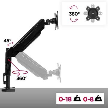 Duronic Monitorständer, (DMG52 Monitorhalterung, Tischhalterung, Standfuß, Gasspannungsregeleung, Höhenverstellbar, 15-27 Zoll, für zwei LCD/LED Monitor, Neig, Schwenk und Rotierfunktion)