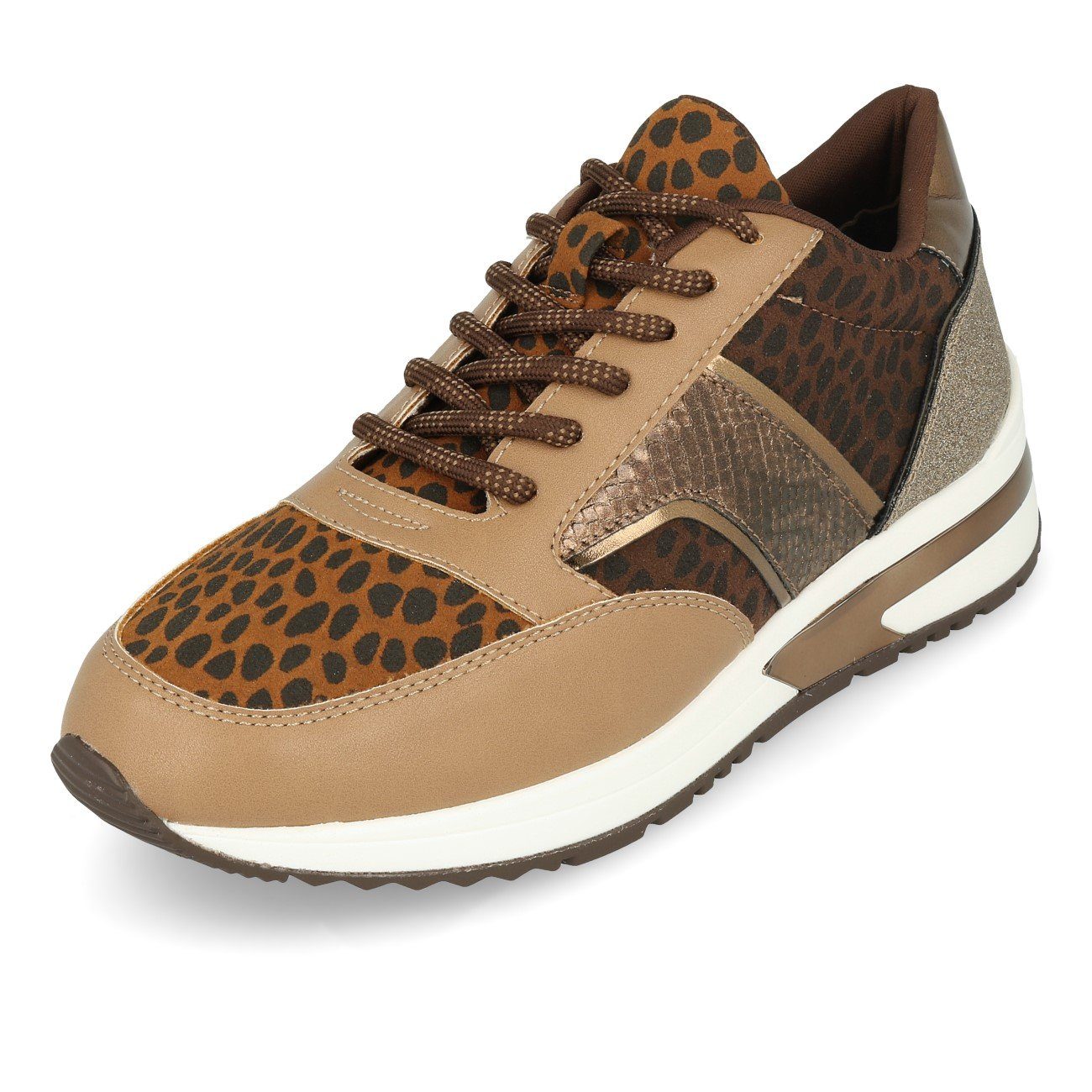 Leopard Sneaker La Micro Sneaker Strada Tan Strada Damen Pu 2003152 La