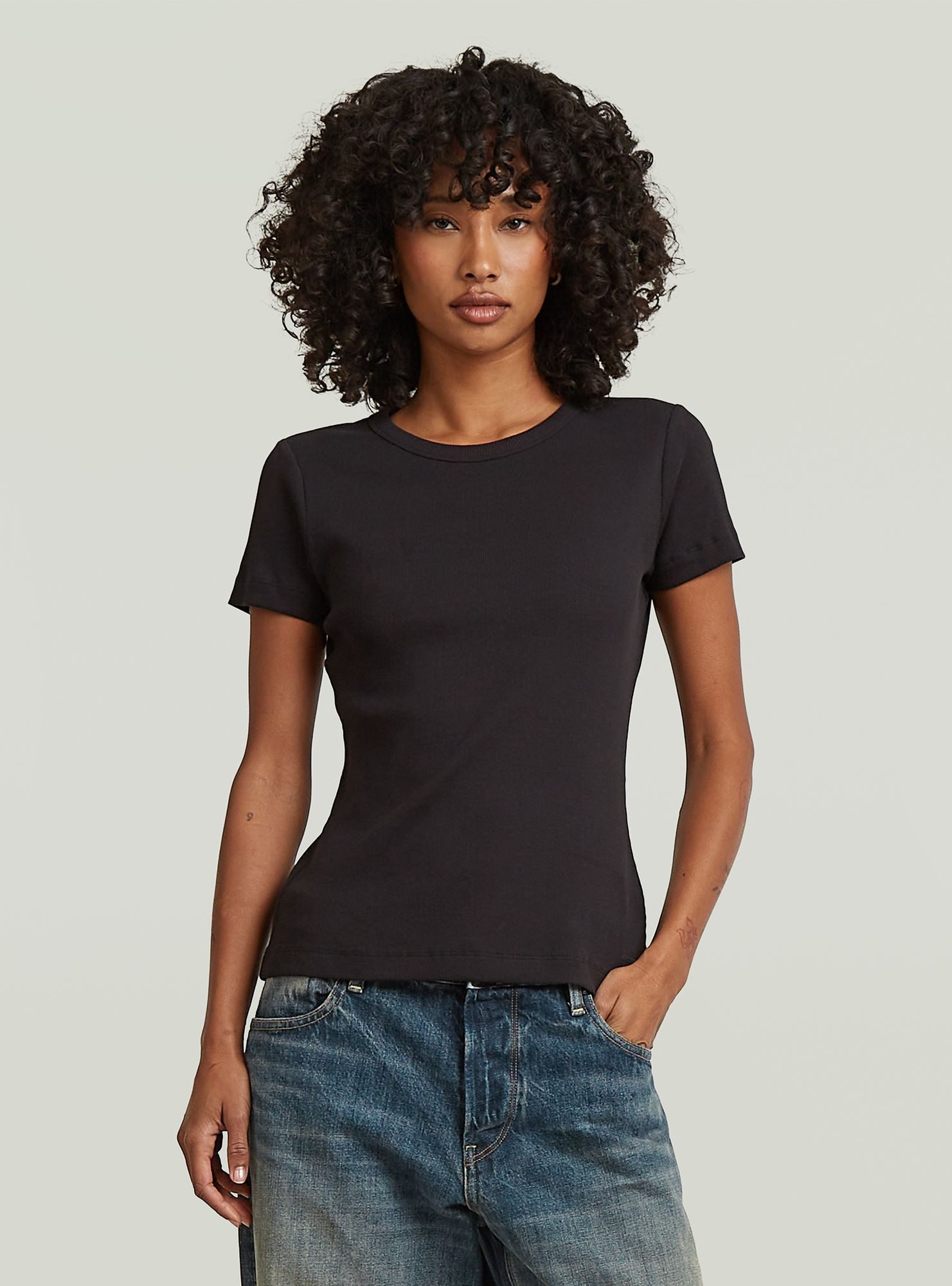 G-STAR T-Shirt Slim Rib T-Shirt