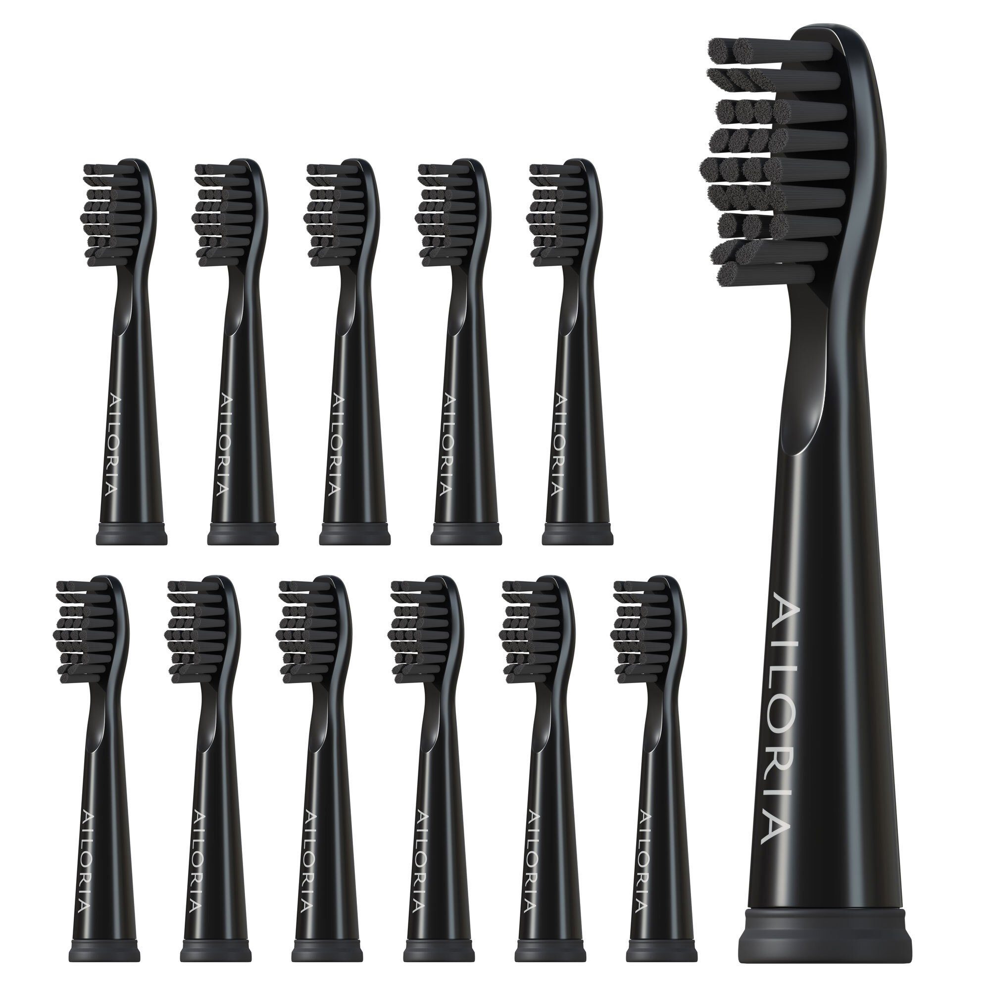 AILORIA Aufsteckbürsten FLASH TRAVEL Ersatzbürstenköpfe 12er Set, 12er Set