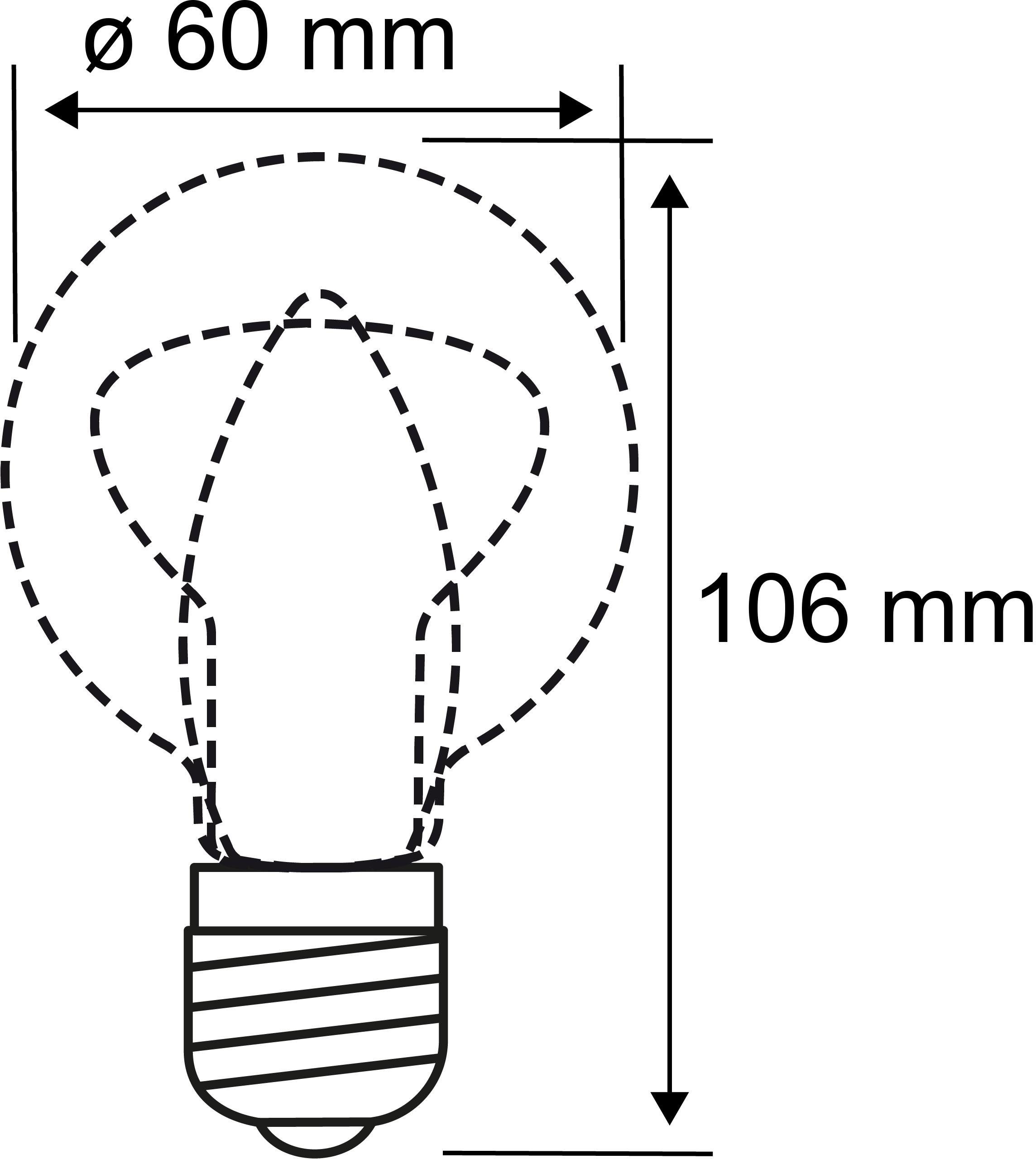 St., 5er-Pack, 5 E27 4,7W E27, 2500K, Goldlicht Paulmann Standardform LED-Leuchtmittel Extra-Warmweiß, LED