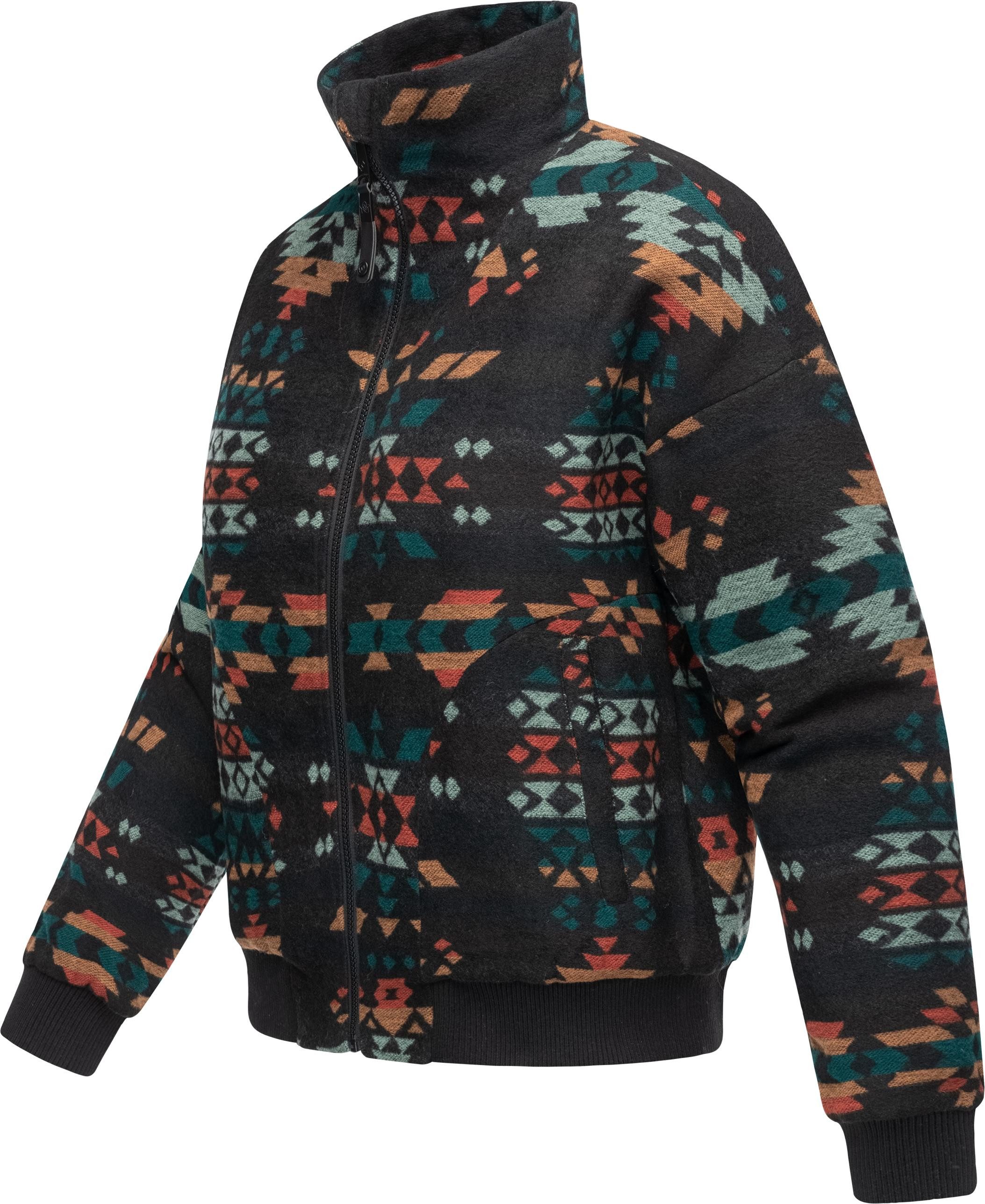 Ragwear Outdoorjacke Toscia Ikat Damen Übergangsjacke in Wolloptik mit ange günstig online kaufen