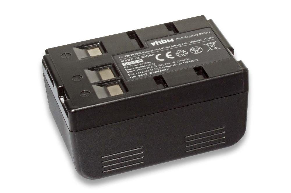 vhbw Ersatz für Panasonic VW-VBS10E, VW-VBS20, VW-VBS20E, VW-VBS40 für Kamera-Akku NiMH 3600 mAh (4,8 V)