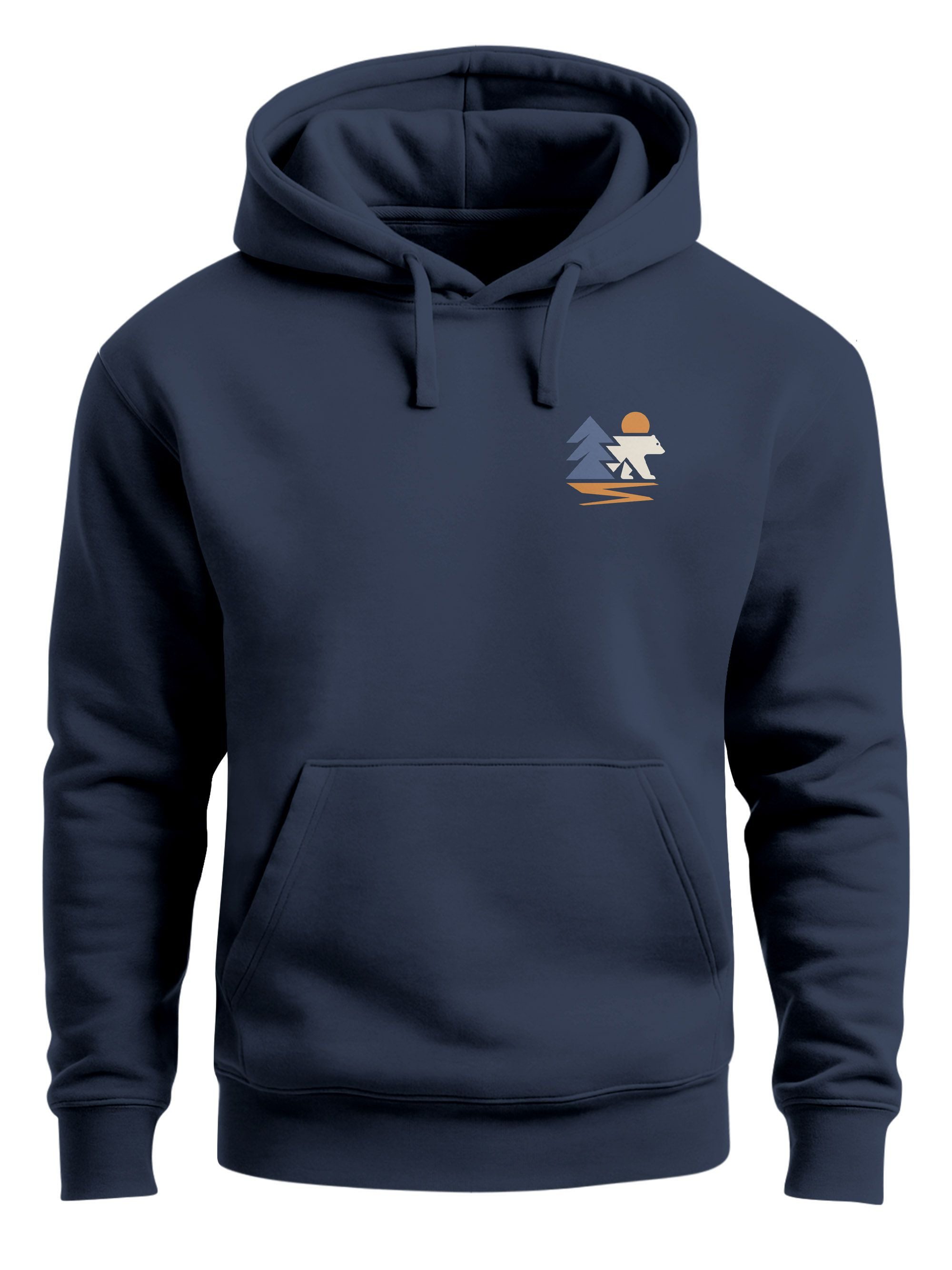 Hoodie Hoodie Herren Print Camping Motiv Kapuzenpullover Natur Logo Freizeit