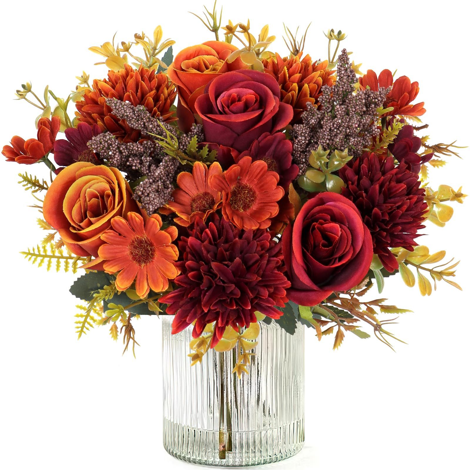 Kunstpflanze Künstliche Blumen, 2 Bündel Seidenblumensträuße Blumensträuße Hochzeit, Bomiclss, Tisch Dekoration Blumenarrangement Hause Küche Dekor