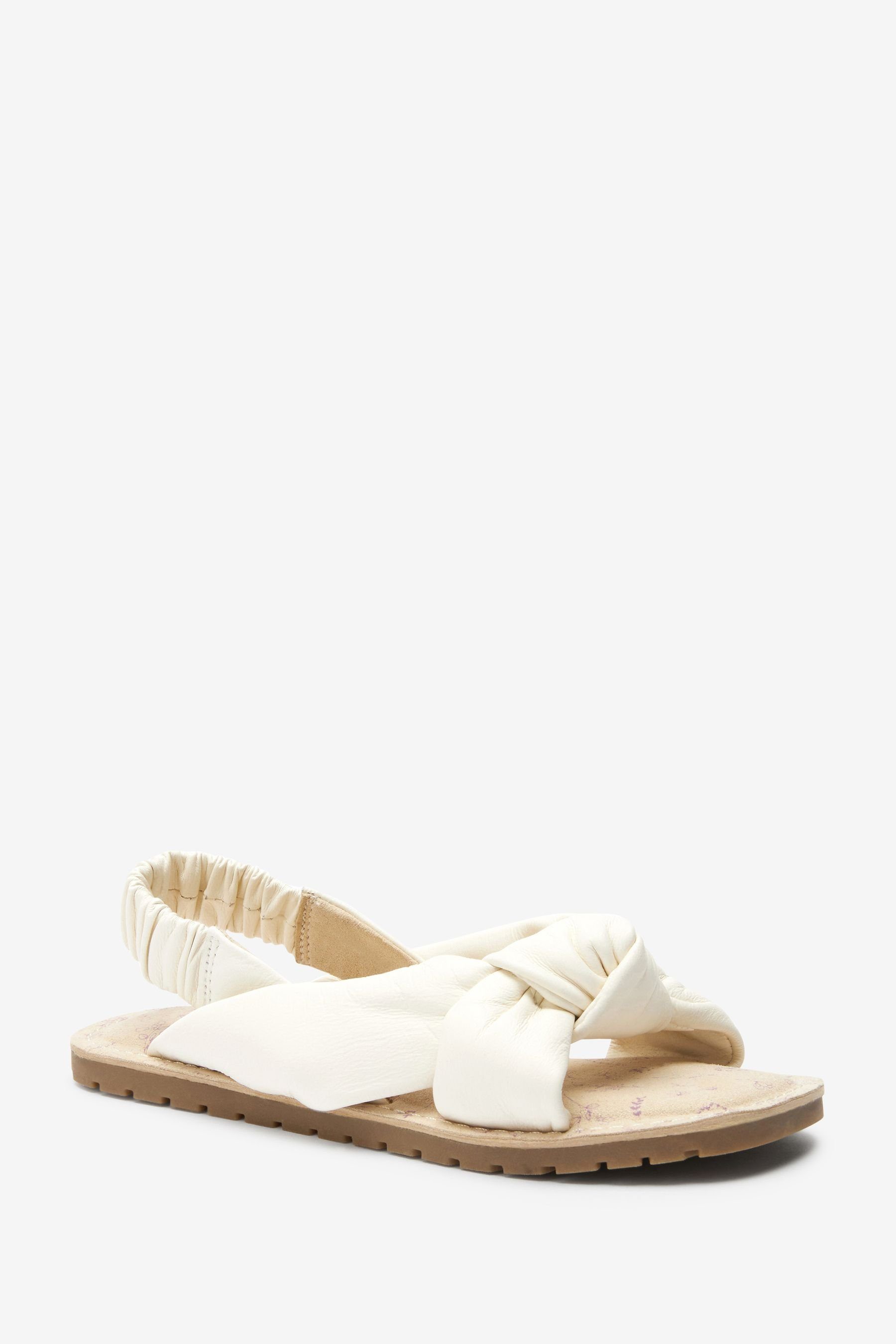 Next Ledersandalen mit Knoten (1-tlg) Sandale White