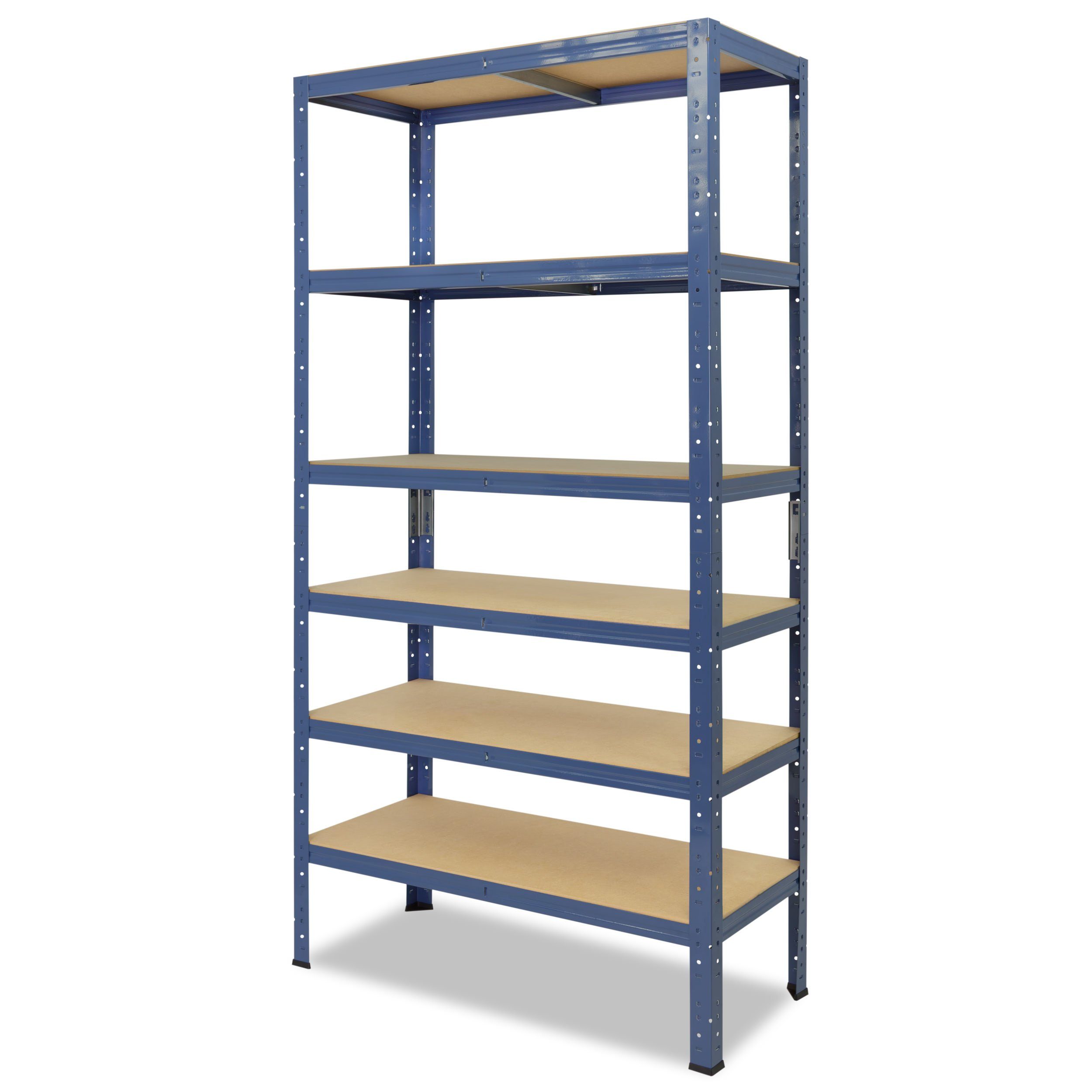 Garagenregal, als mit 6 Schwerlastregal Werkstattregal Kellerregal, Metall oder blau, shelfplaza Metallregal HOME, Lagerregal, 230x80x40cm Tragkraft Steckregal Böden, 145kg mit