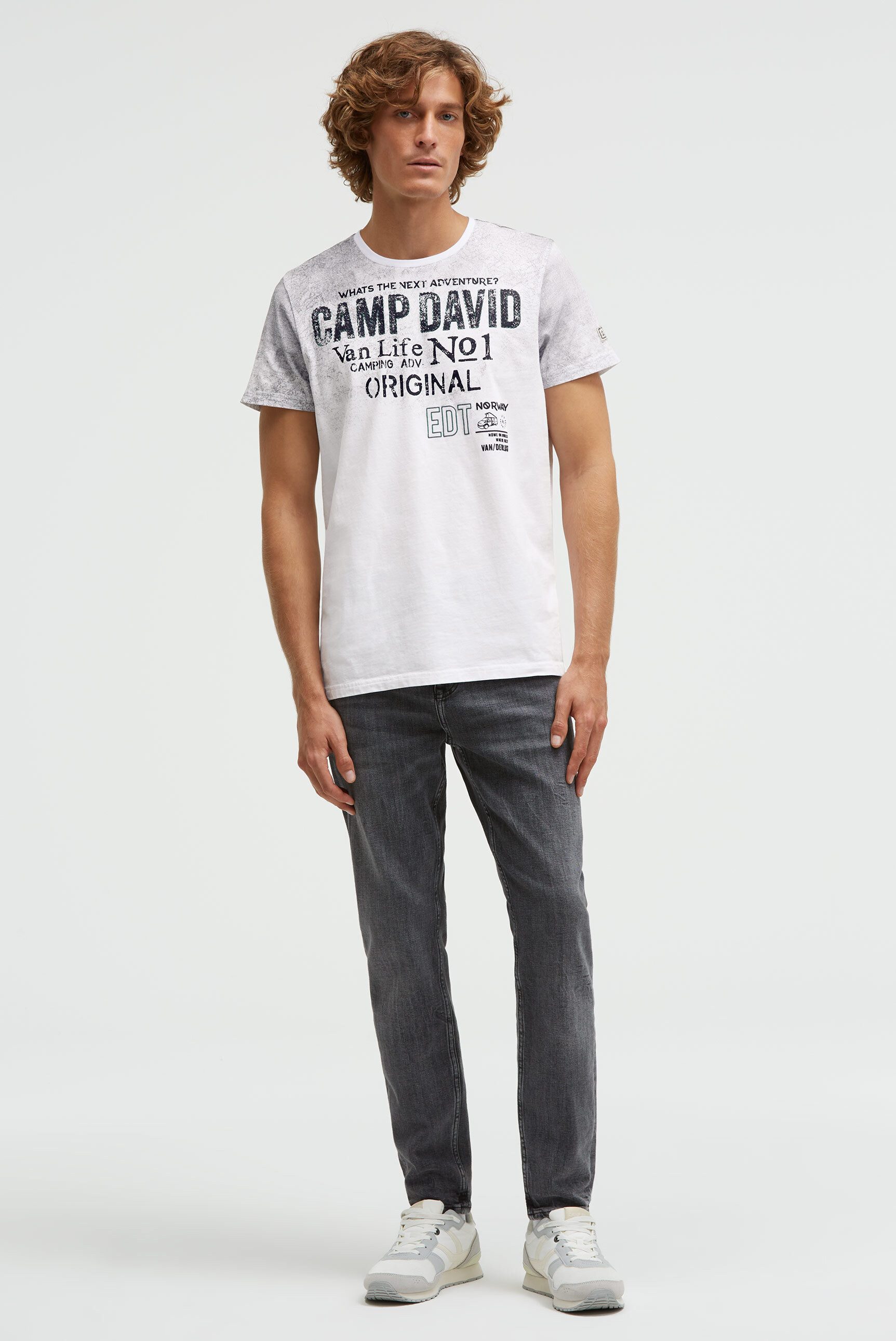 CAMP DAVID Rundhalsshirt aus Baumwolle