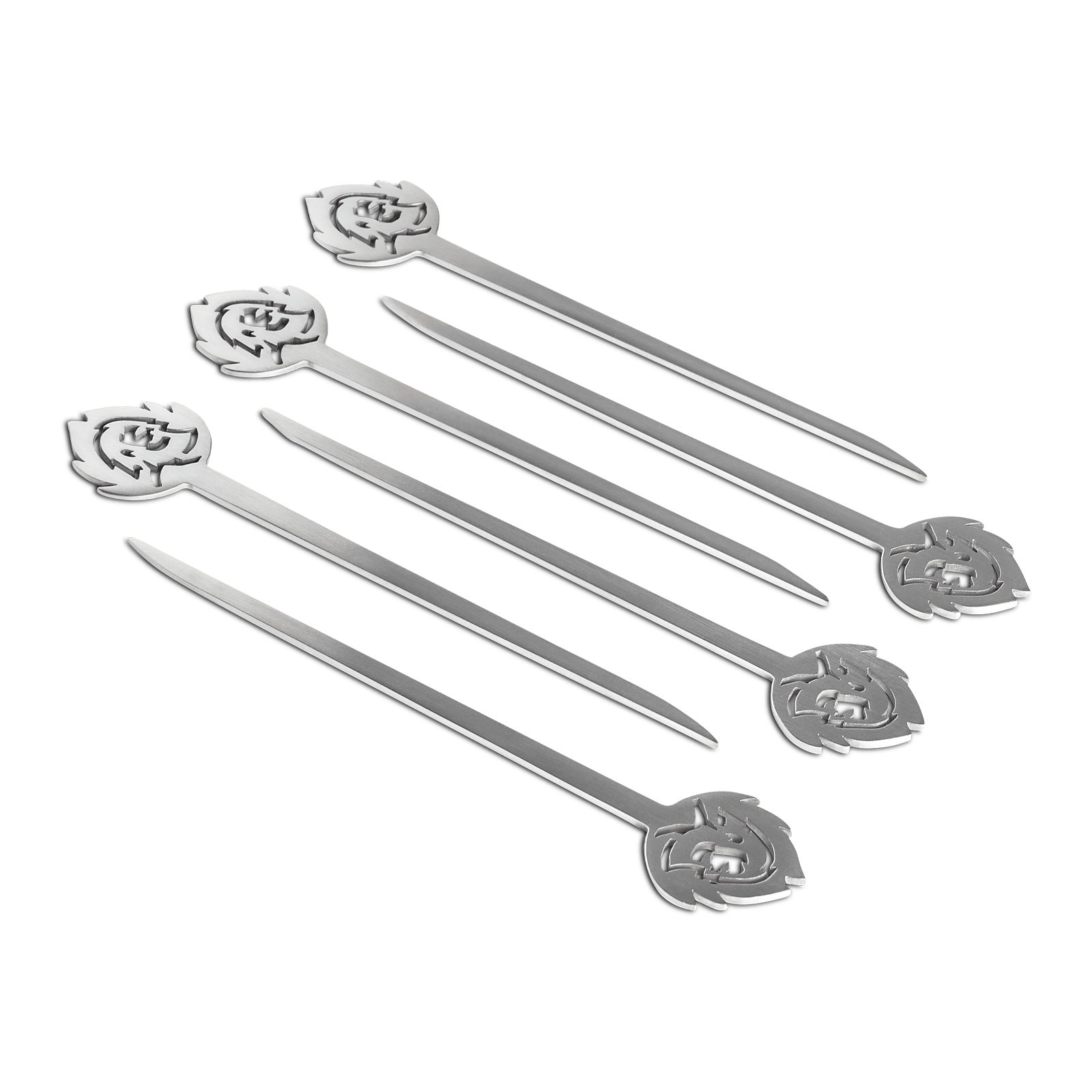 BURNHARD® Burgerpresse Burgerspieße 6-tlg. (6 St), Edelstahl, spülmaschinengeeignet