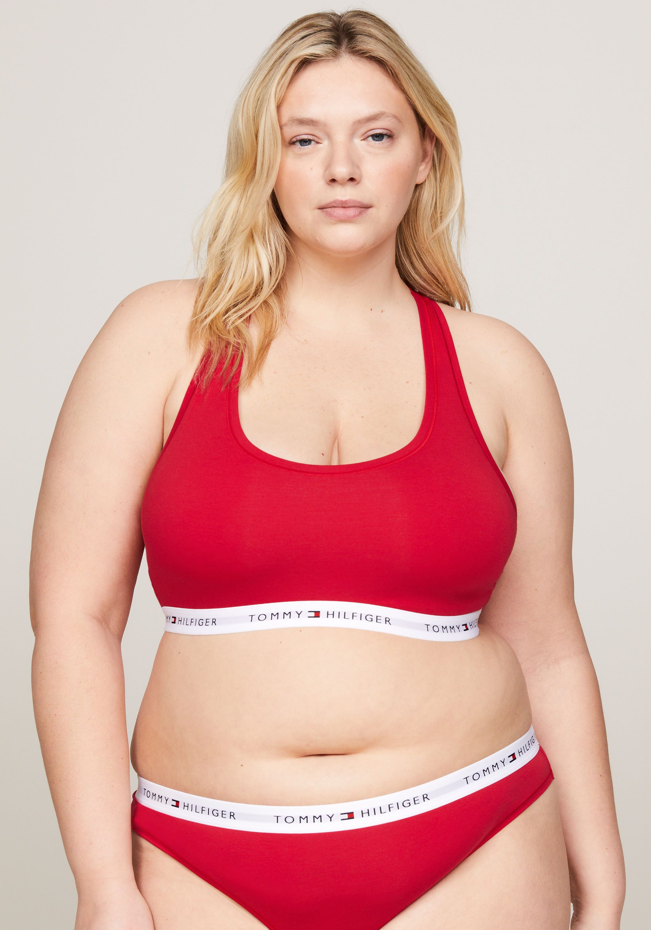 Tommy Hilfiger Underwear Sport-Bustier mit TH-Schriftzügen auf dem Unterbru günstig online kaufen