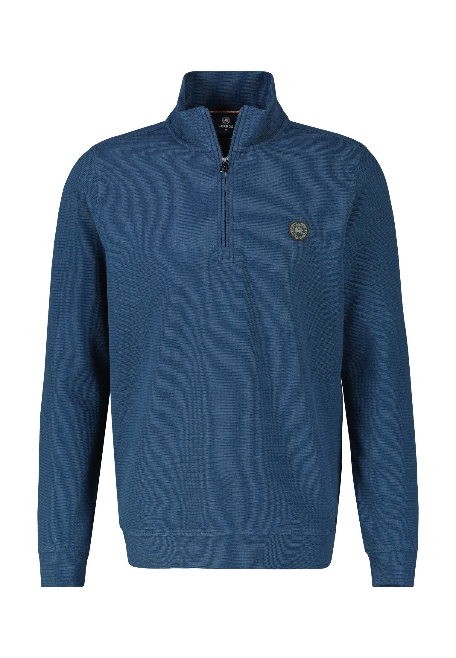 LERROS DEEP in BLUE LERROS Sweat-Troyer Strukturqualität Sweatjacke