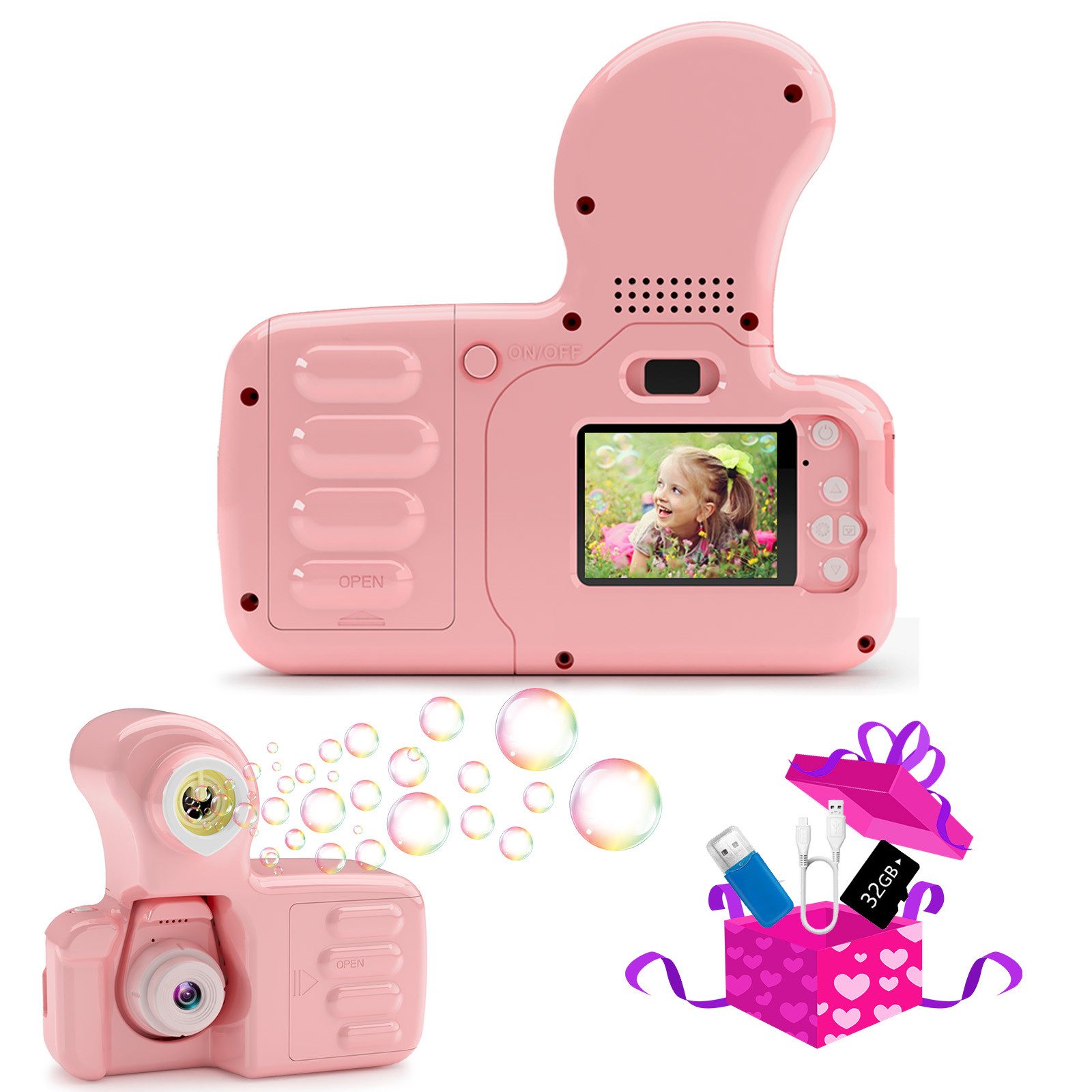 Seifenblasenmaschine Kinderkamera Seifenblasenmaschinen-Kamera Digitalkamera für Kinder