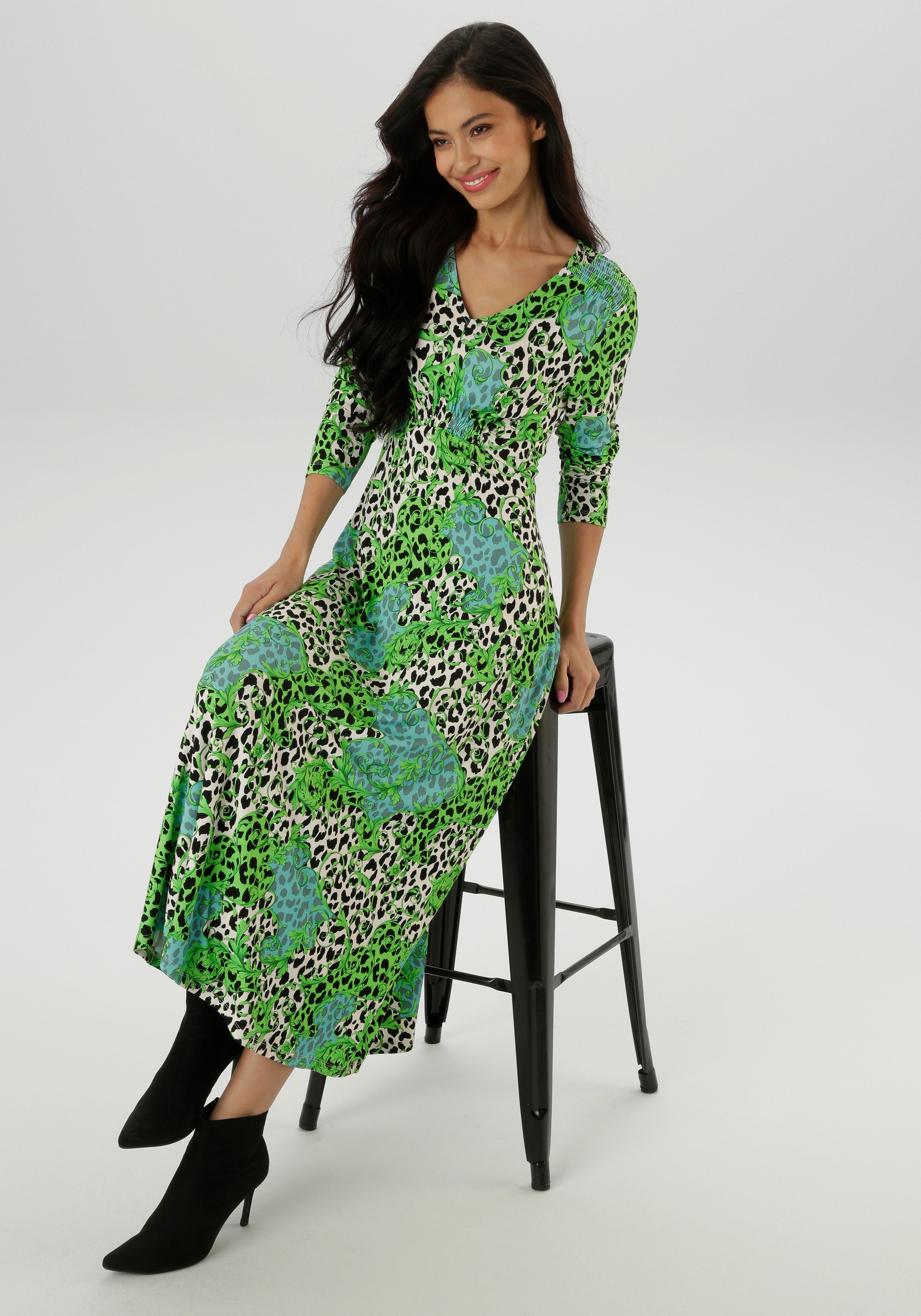 Aniston SELECTED Midikleid mit Smok-Details und günstig online kaufen