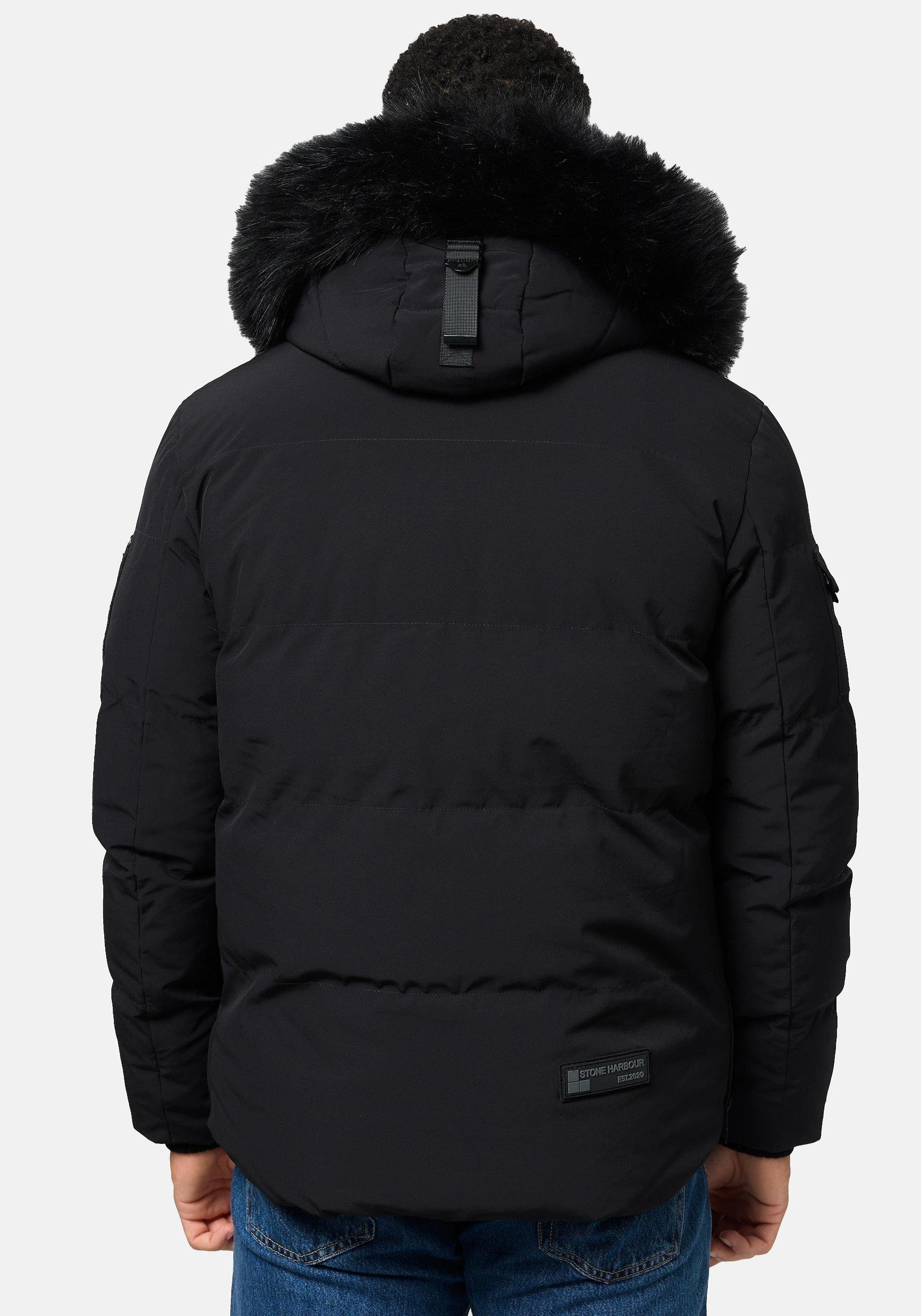 Stone Harbour Winterjacke Halvaar stylischer Winterparka mit abnehmbarer Kapuze