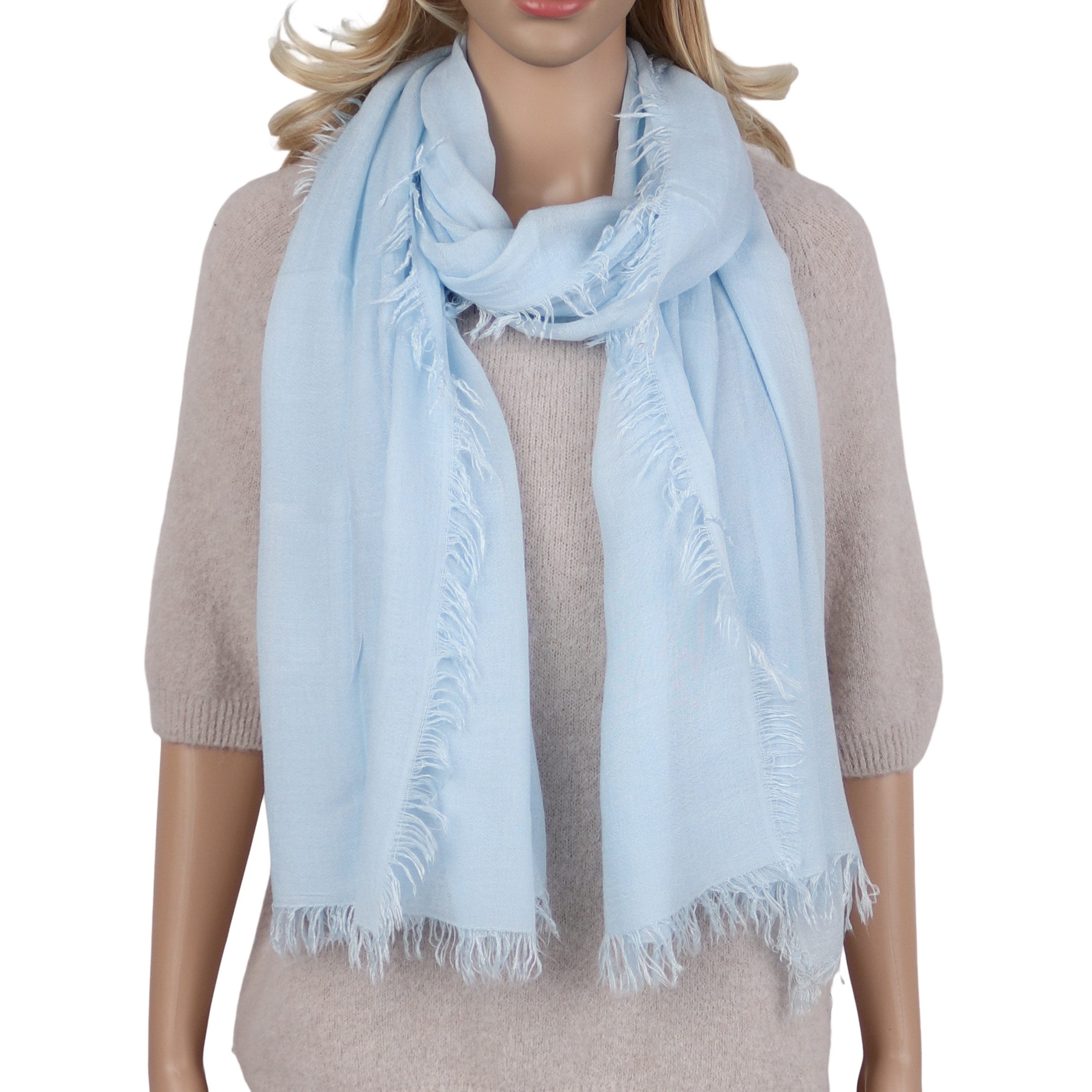 MIRROSI Modeschal weicher unifarbe Schal aus 100% Modal, Made in Italy, (viele tolle Farben zur Auswahl), Damen Halstuch ideal für Frühling, Sommer, Herbst