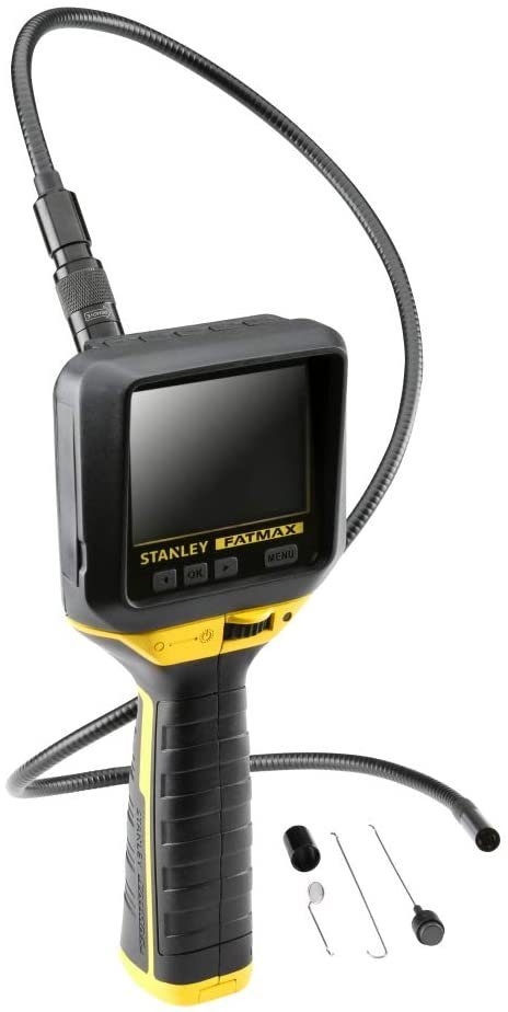 STANLEY FMHT0-77421 FM Inspektionskamera mit 1m Kabellänge, 9 mm Kamerakopf Inspektionskamera (3-fach Zoom, TFT-LCD, SD-Kartensteckplatz, IP67)