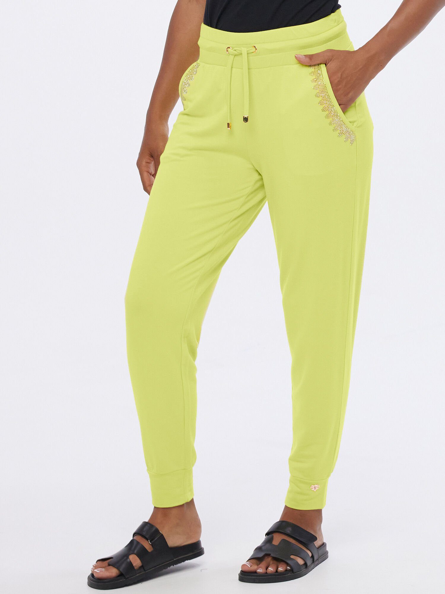 MONACO blue WEEKEND Jogger Pants Sweathose figurumspielend mit Strasssteine günstig online kaufen