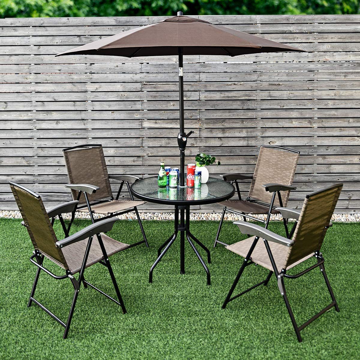 KOMFOTTEU Klappstuhl Terrassenstühle (4er Set), mit günstig online kaufen