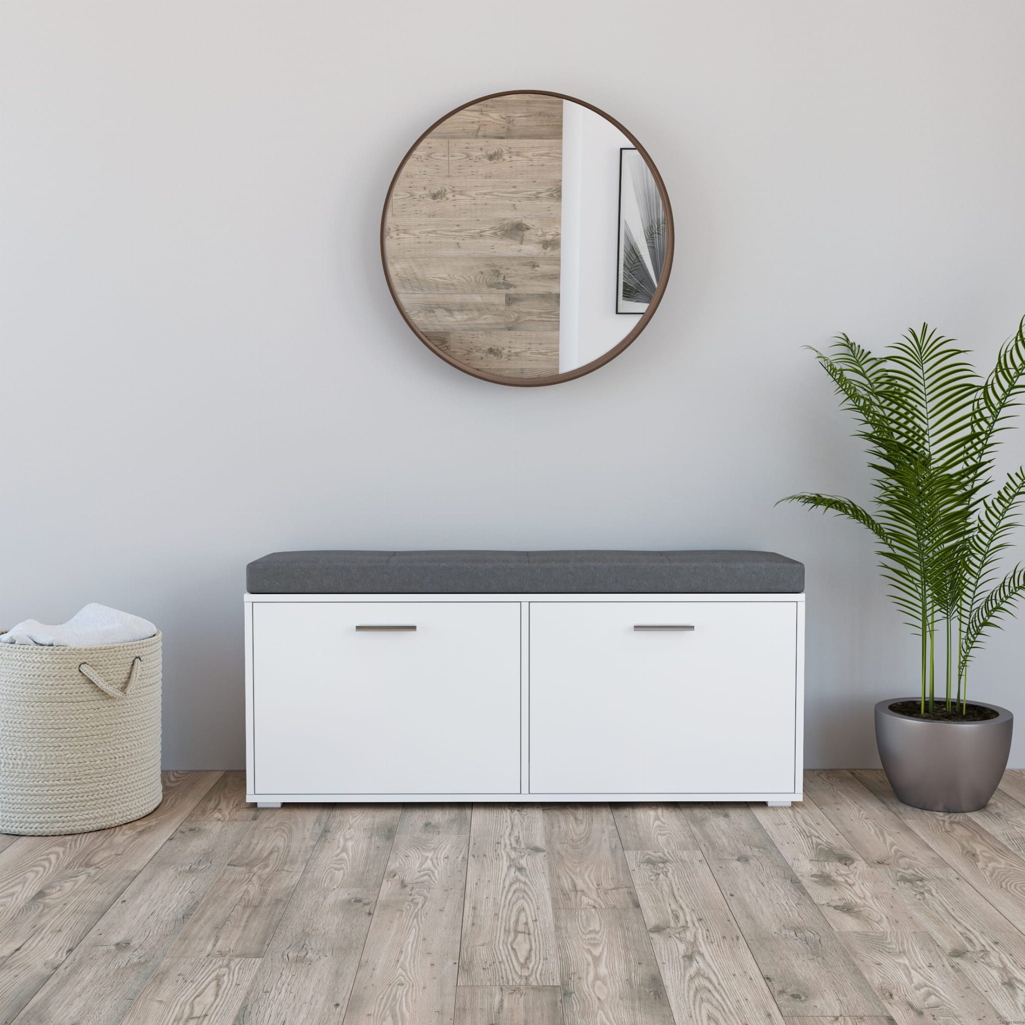 TARGET HOME Schuhbank Schuhschrank mit Sitz, 1- oder 2-türig, perfekt für Flur & Eingang (2-St)