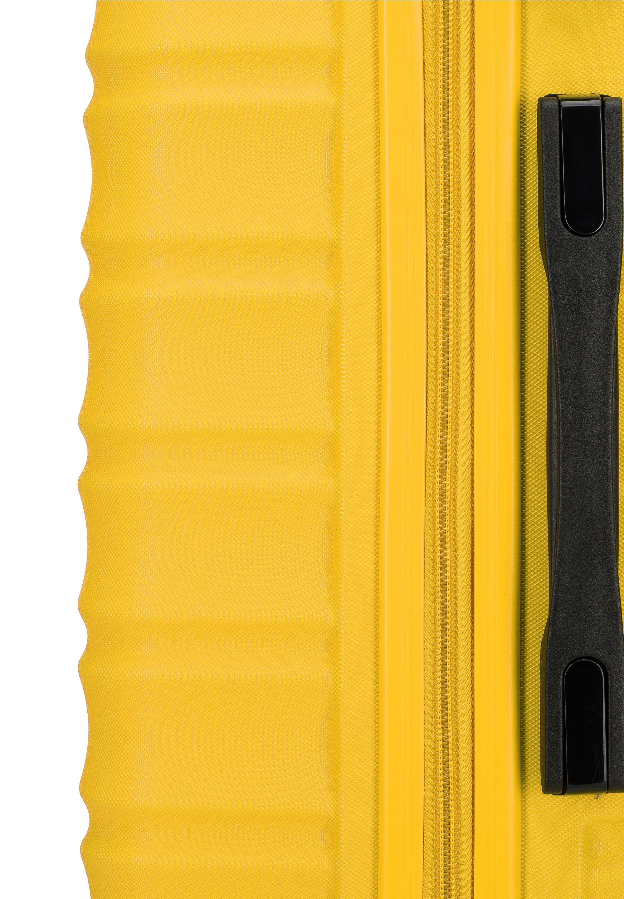 Wittchen Kofferset Line, Hardcase, vier GROOVE yellow Zahlenschloss Spinnerräder, Teleskopgriff