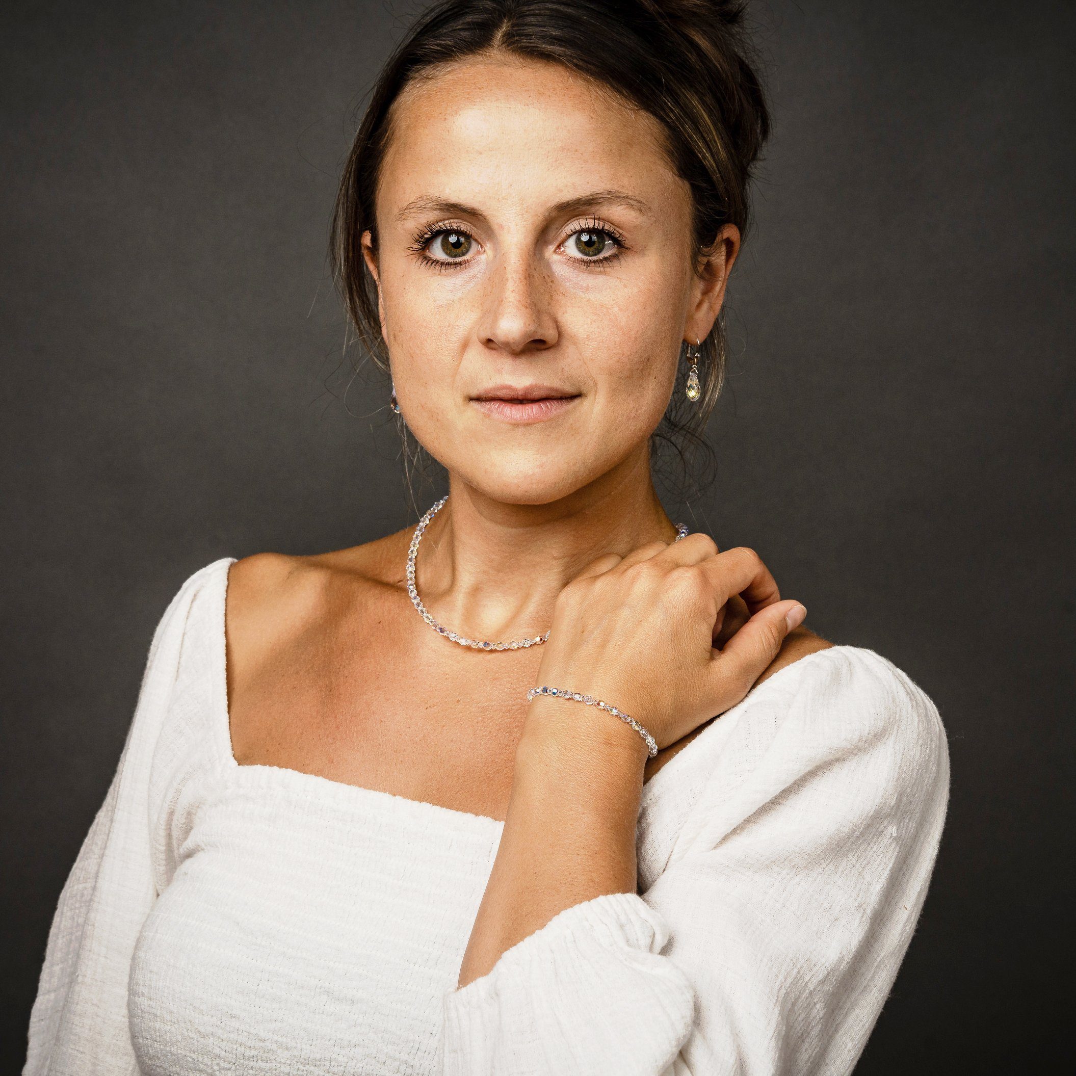 Schöner-SD Perlenarmband Kristall Perlenarmband mit Silber Verschluss, Made günstig online kaufen