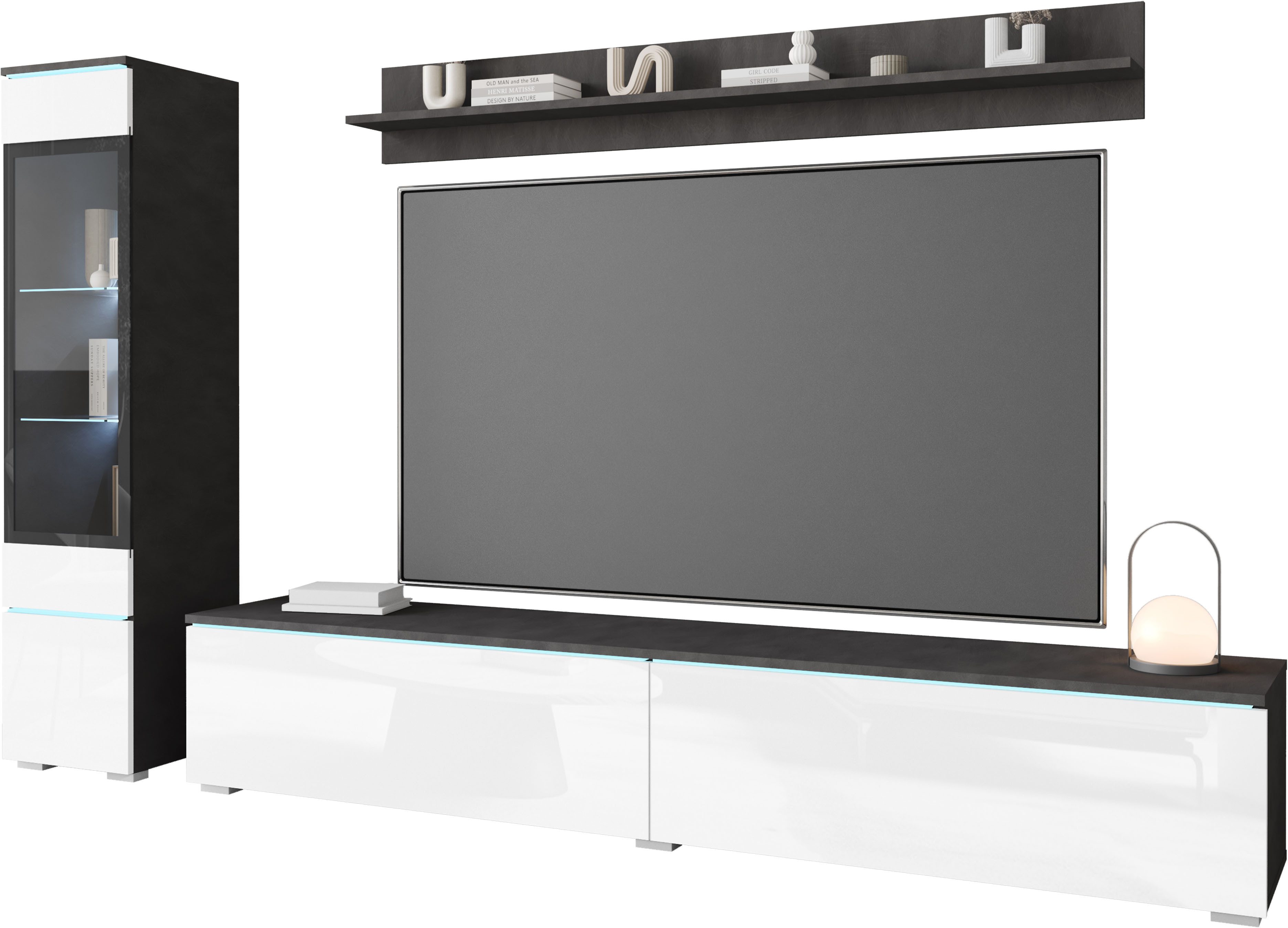 INOSIGN Wohnwand VERA I, Vitrinen Türanschlag links/rechts wechselbar, (Kom günstig online kaufen