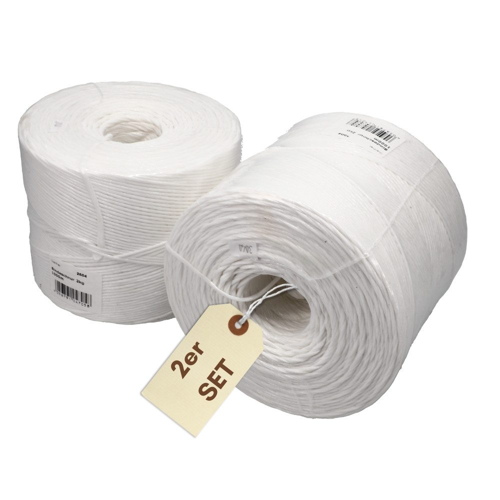 GarPet Pflanzschnur 2er Set Kordelband Bindegarn 1000 m Garten Pflanz Binde Schn