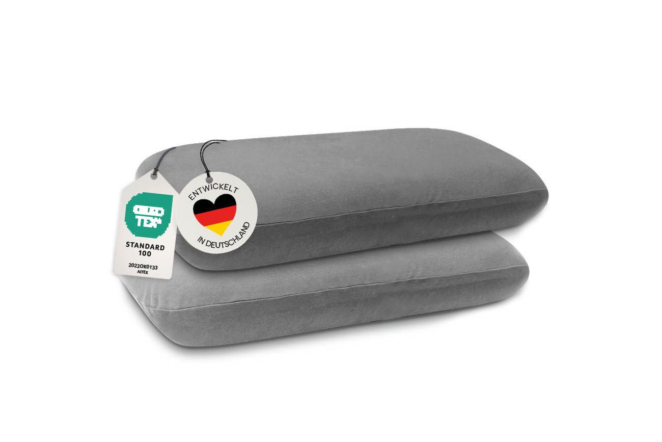 casimum Kissenbezug Schonbezüge für Nackenkissen COMFORT - GRAU, (2 Stück), günstig online kaufen