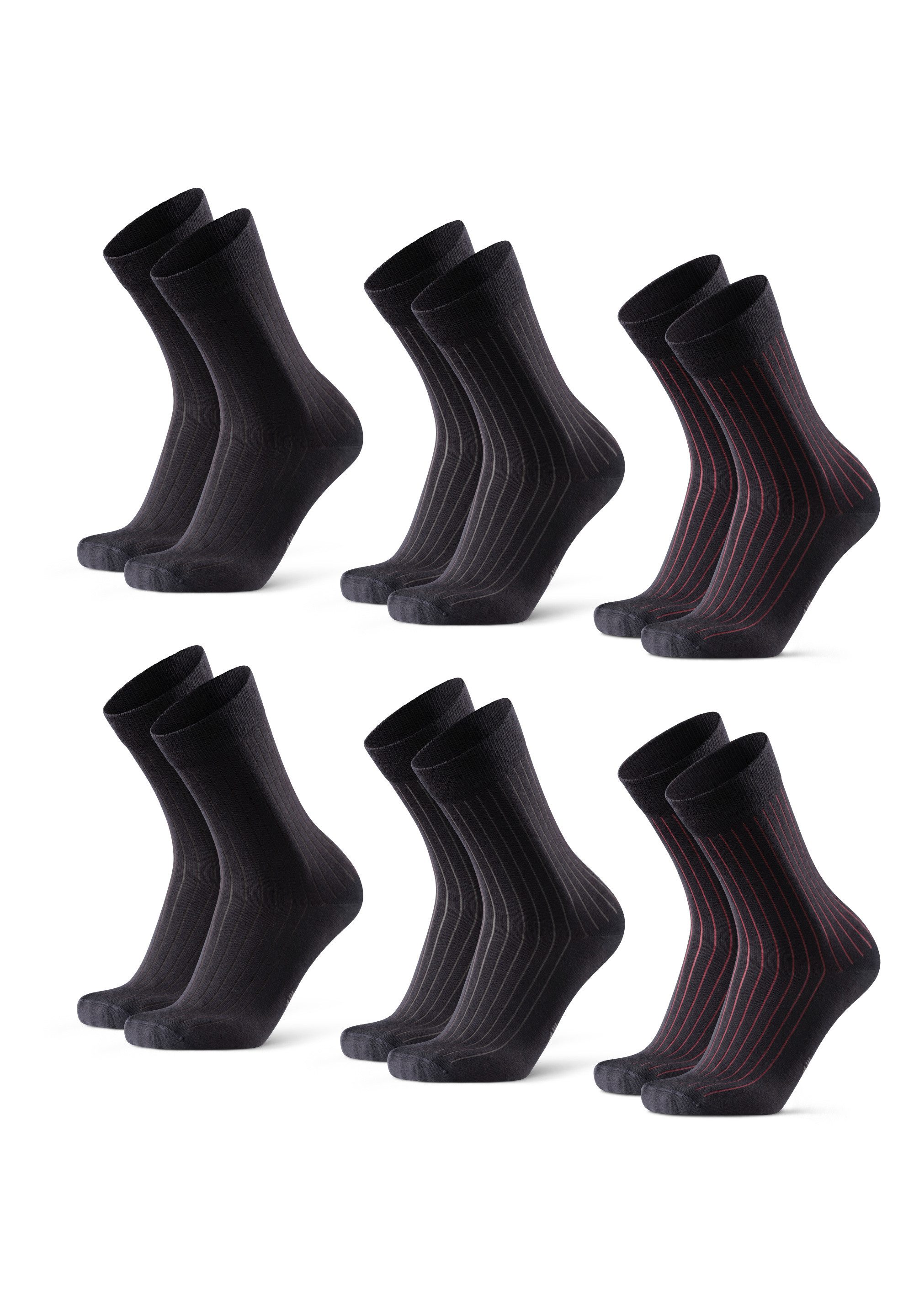 DANISH ENDURANCE Basicsocken Cotton Crew (6-Paar) Baumwolle Socken, feuchtigkeitsableitend & ultraweich