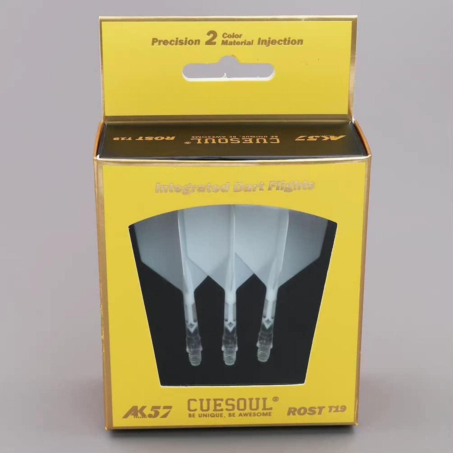 LuxusKollektion Dartpfeil Dartschaft Flights weißer Flug und Eisschacht S-64mm-große Flügelform