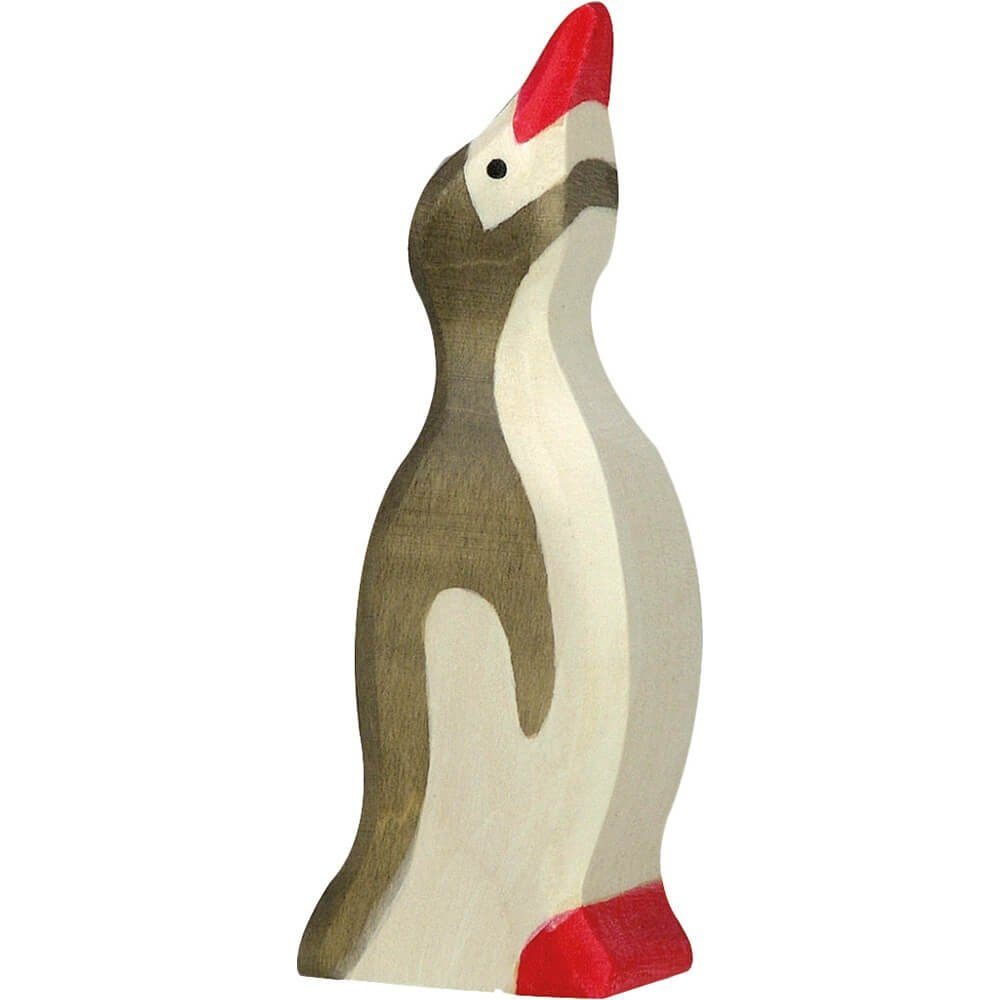 HOLZTIGER Pinguin - Tierfigur klein, Holz aus hoch Holztiger Kopf