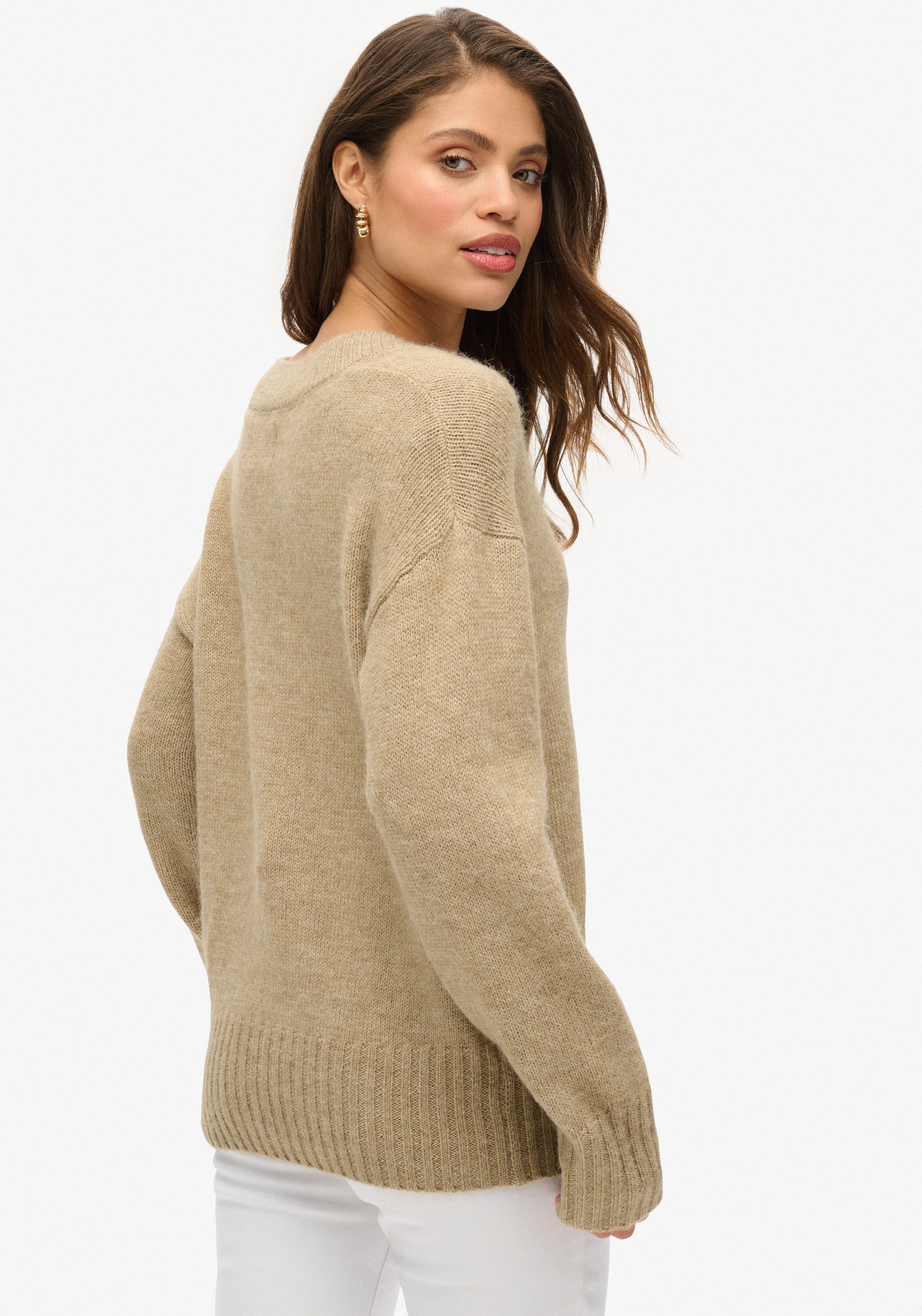 Superdry Strickpullover ESSENTIAL V NECK JUMPER günstig online kaufen