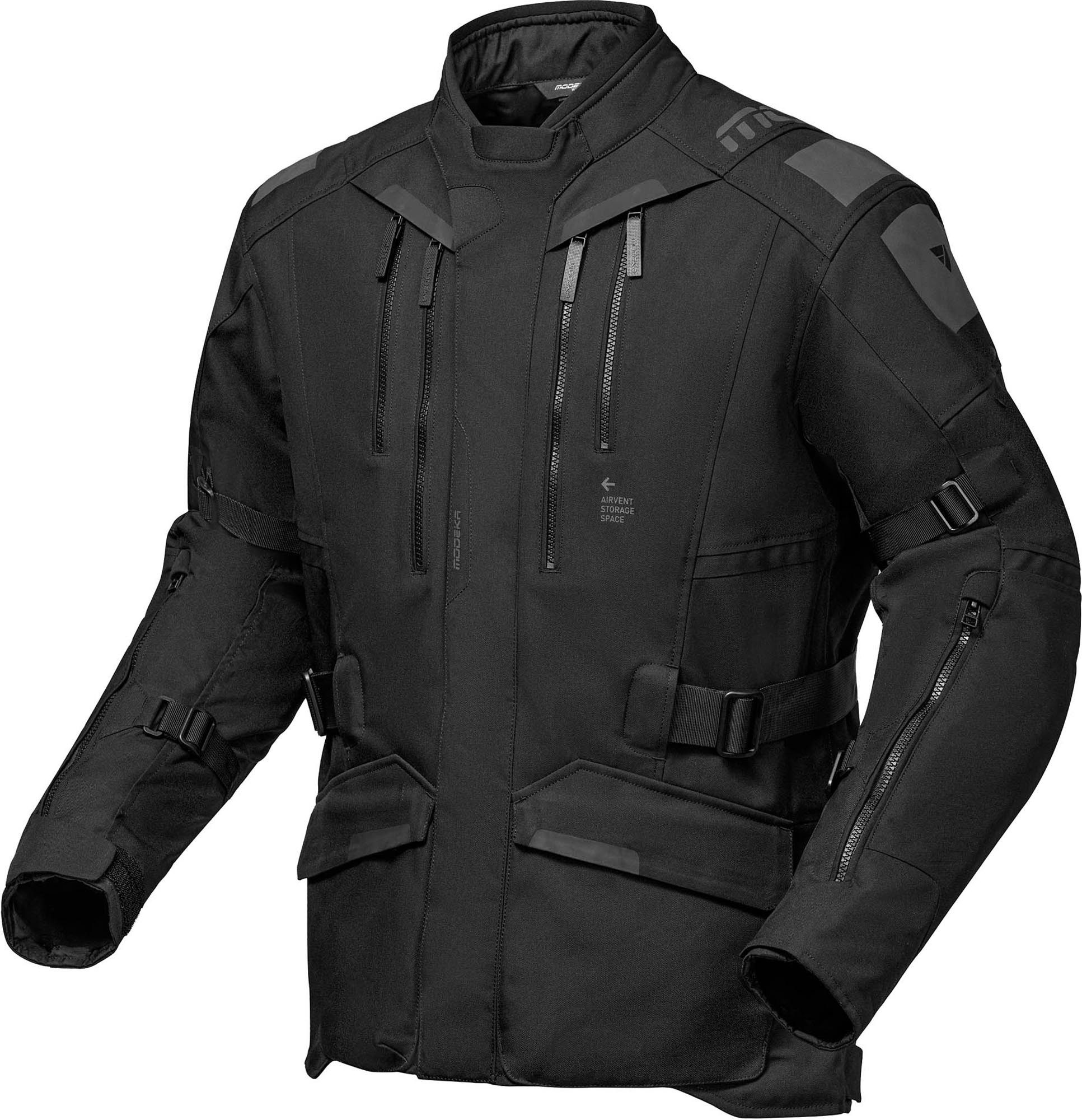 Modeka Motorradjacke Striker III Motorrad-Textiljacke Airbag vorbereitet,Verbindungsreißverschluss,Ellenbogenprotektore