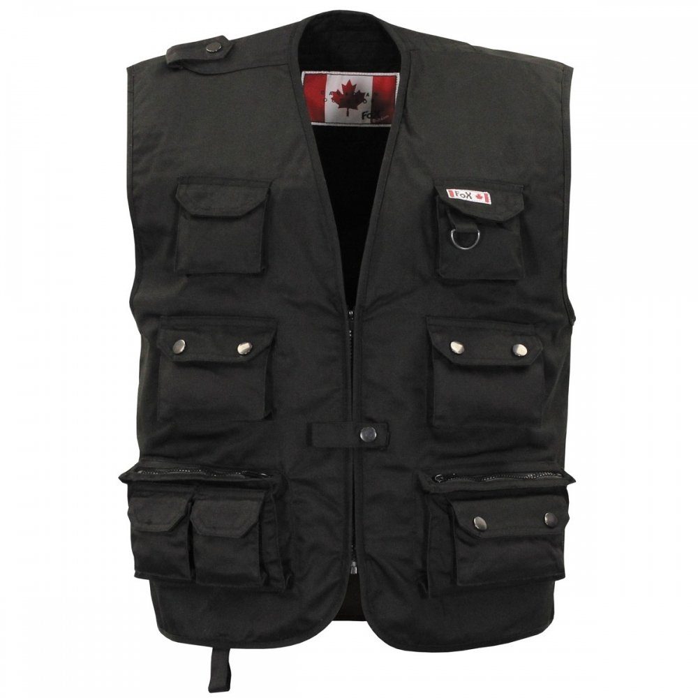 MFH Anglerweste Outdoor Weste, schwarz, schwere günstig online kaufen