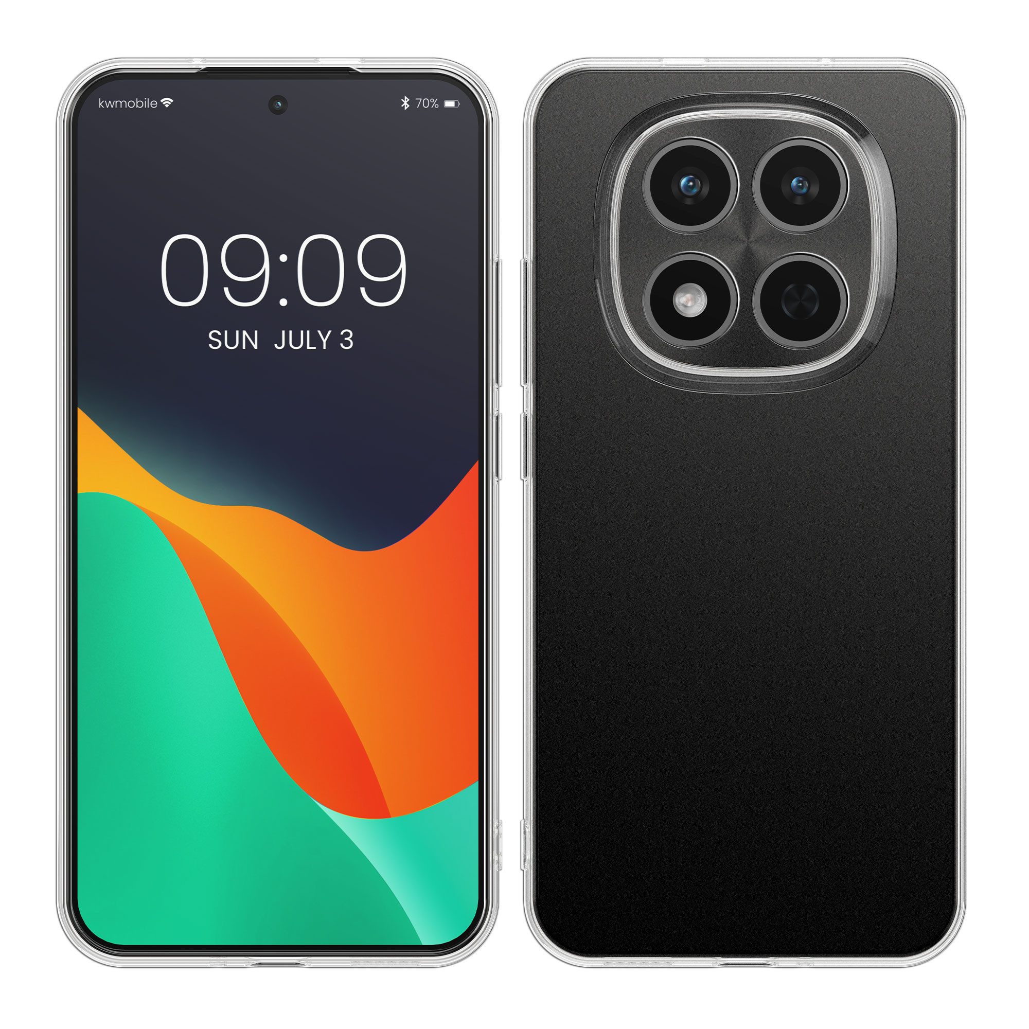 kwmobile Smartphone-Hülle Hülle für Xiaomi Redmi Note 15 Pro+ 5G / Poco M8 Pro 5G, Silikon Handyhülle transparent - Handy Case gummiert
