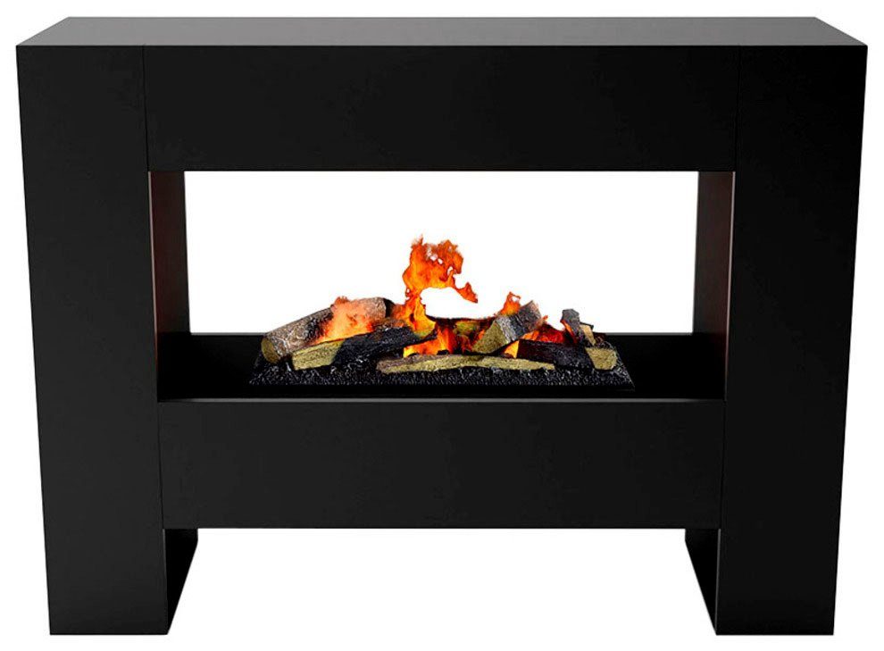 Elektrokamin Knistereffekt GLOW 3D FIRE mit schwarz integriertem mit »Fallada«, Wasserdampfkamin Feuer