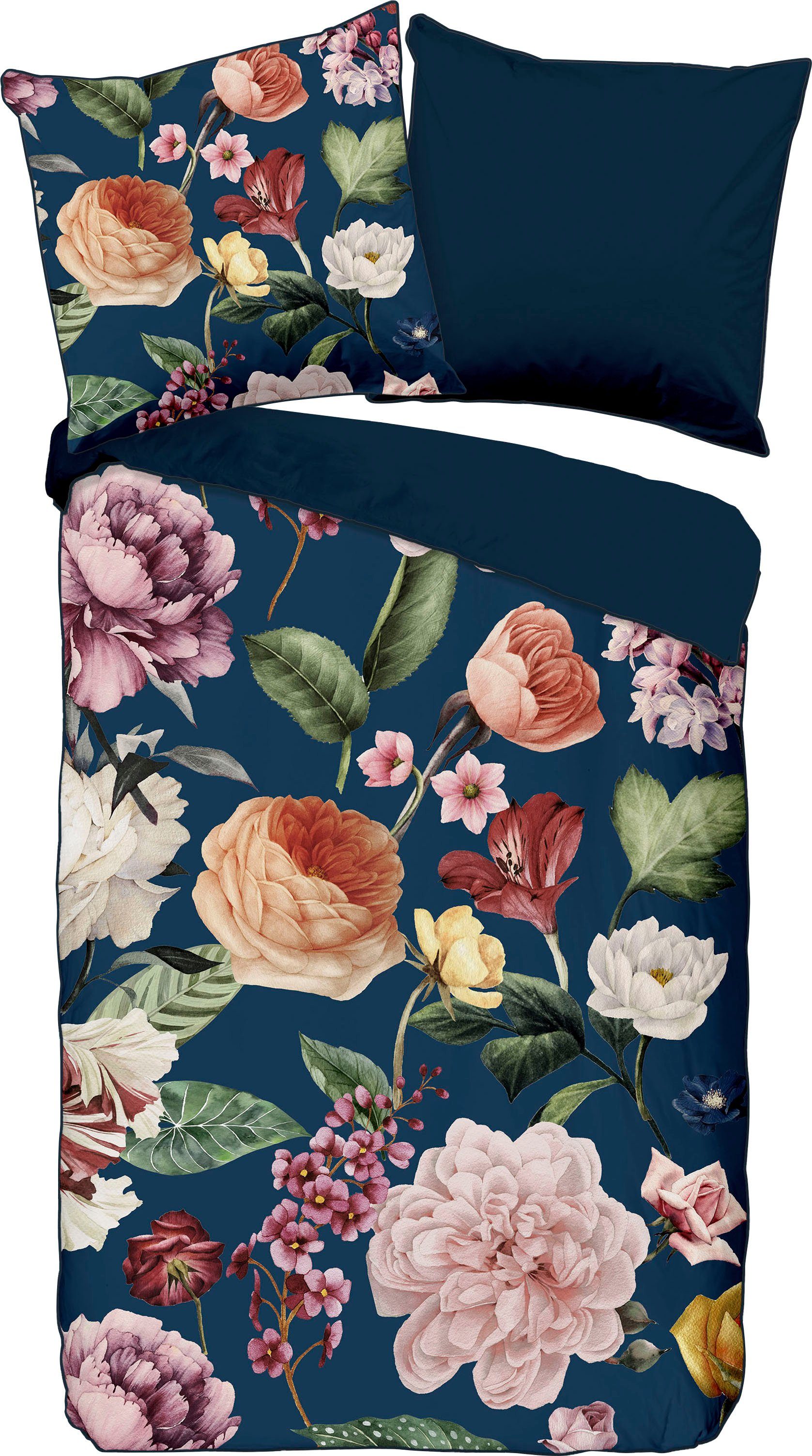 Descanso Wendebettwäsche Fiori, Satin (Bio-Baumwolle), 3 günstig online kaufen