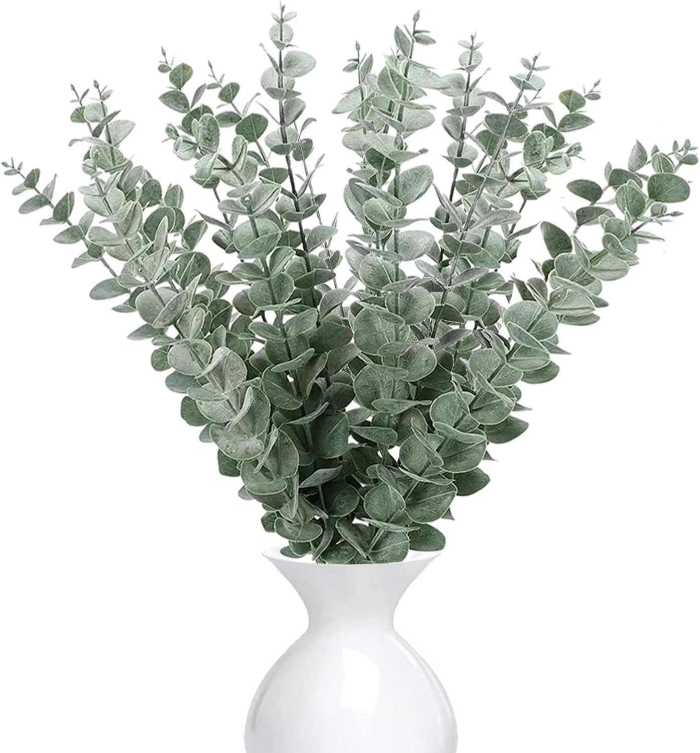 Kunstblumenstrauß 20 Stück Künstliche Eukalyptusblätter Deko,Eukalyptus Pflanze Blätter, Kaket, Eukalyptus Zweige für Hochze, Party, Home Dekoration