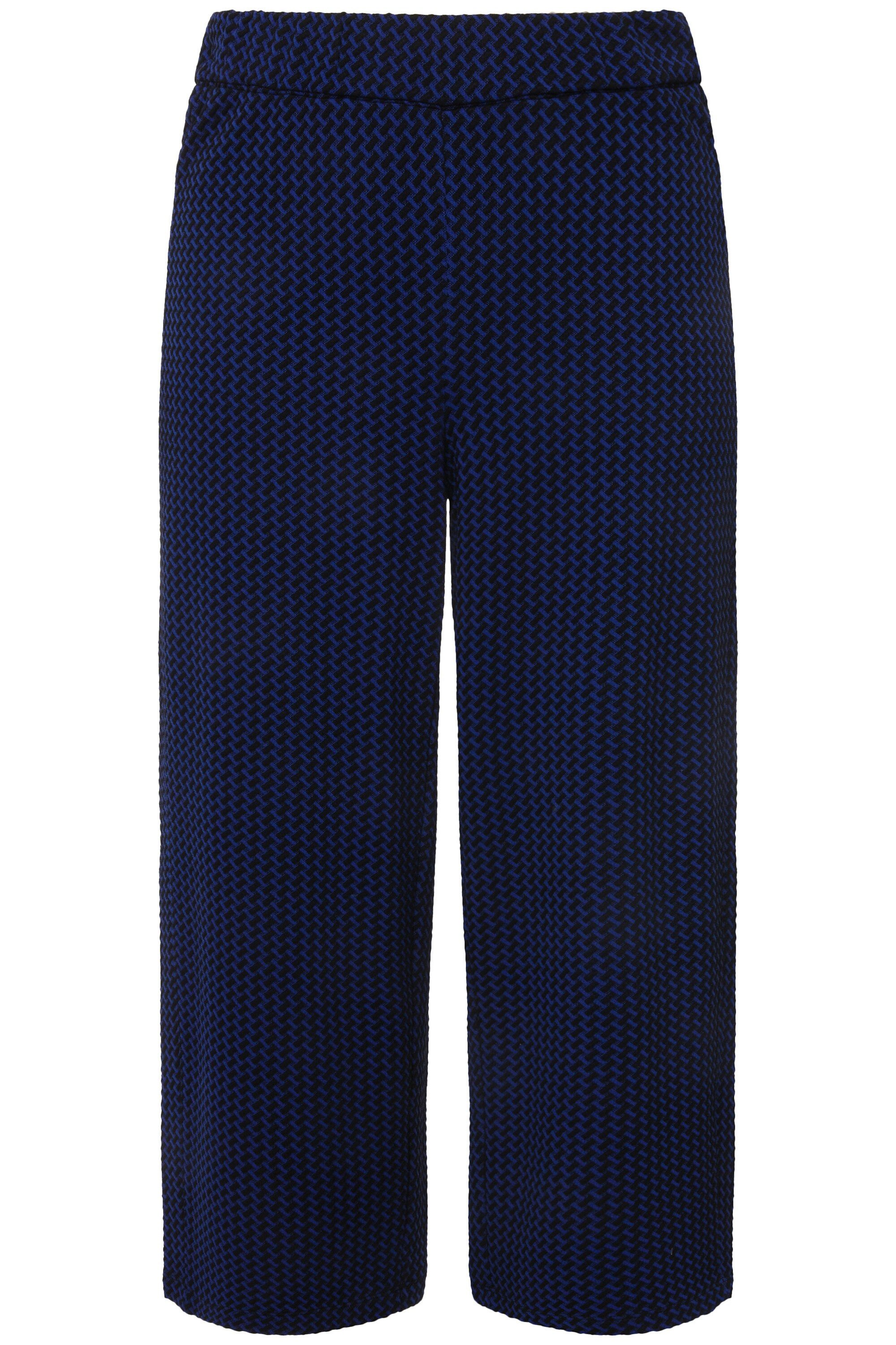 Ulla Popken Culotte Sweat-Culotte Sienna schmales Bein Struktur