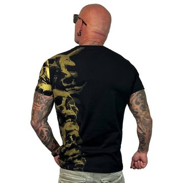 YAKUZA T-Shirt VIP Graveyard mit goldenem Metallic-Print