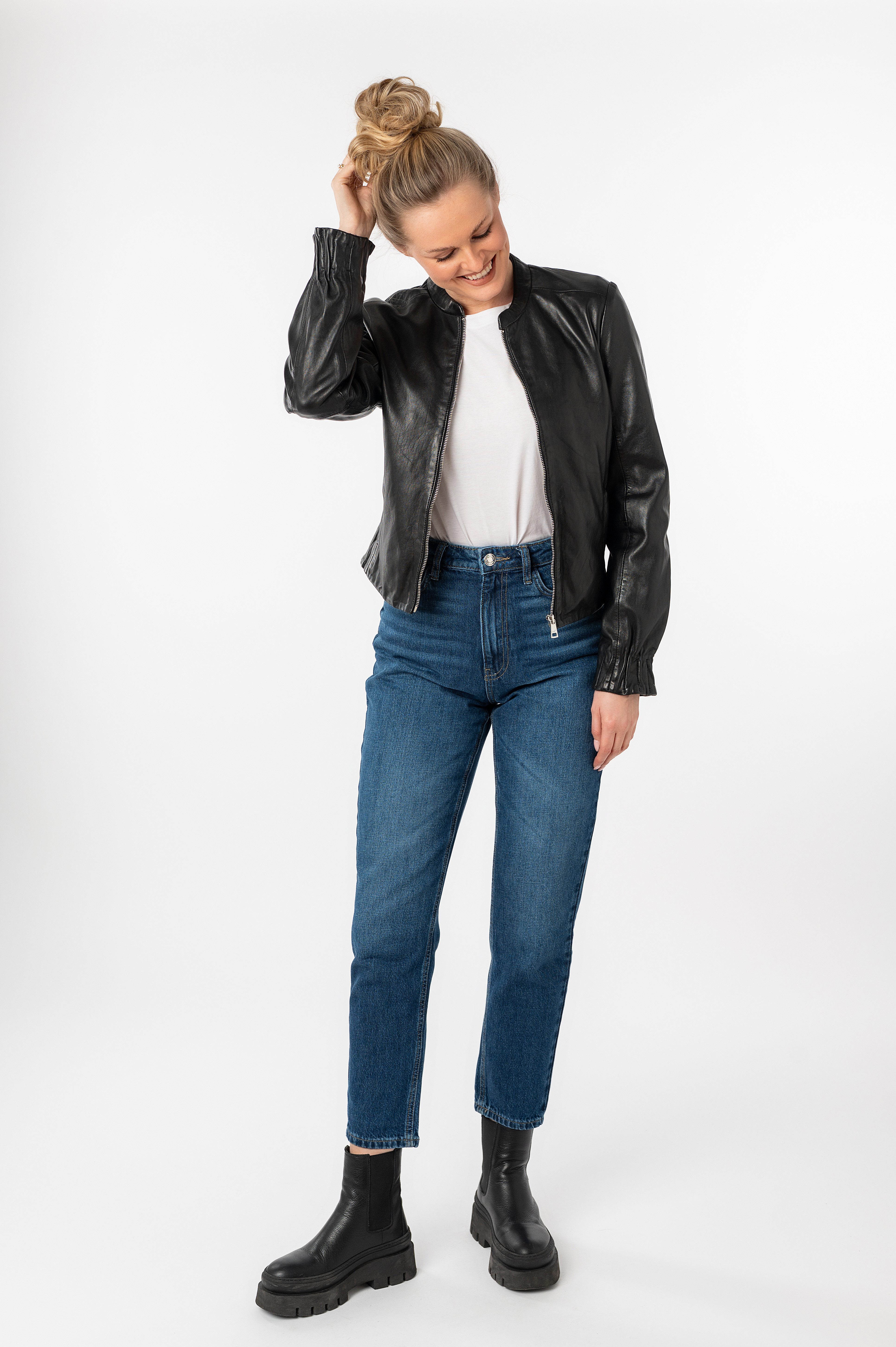 Mauritius Lederjacke MWCassie mit Stehkragen – Bild 5 von 5